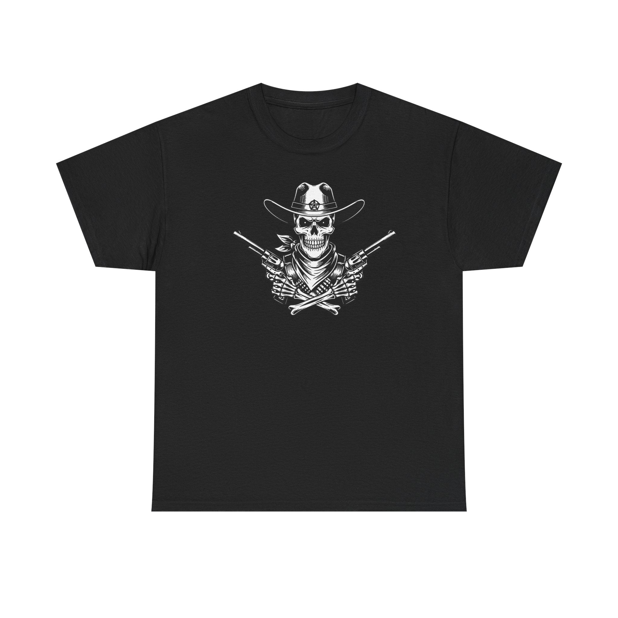 Skull Cowboy T-Shirt — Western Gunslinger Graphic Tee