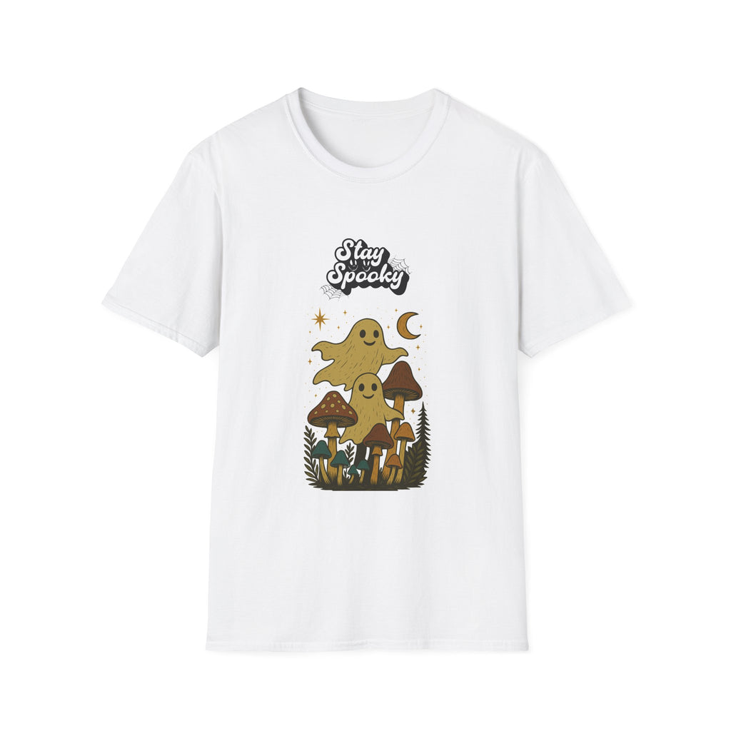 Slay Spooky Unisex Softstyle T-Shirt | Fun Halloween Shirt, Ghost Graphic Tee, Cozy Casual Wear, Gift for Halloween Lovers, Fall Fashion