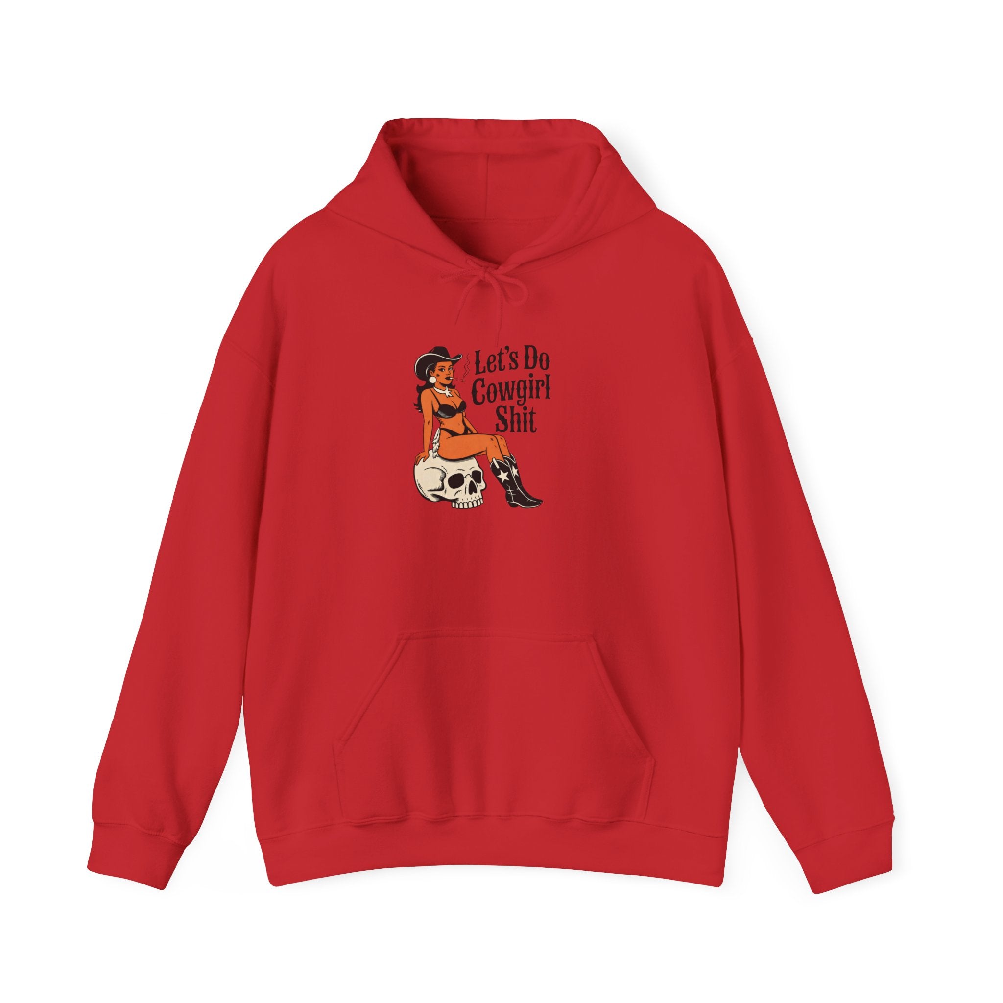 Cowgirl Skull Hoodie - "Let's Do Cowgirl Shit" Retro Western Graphic Sweatshirt trendy