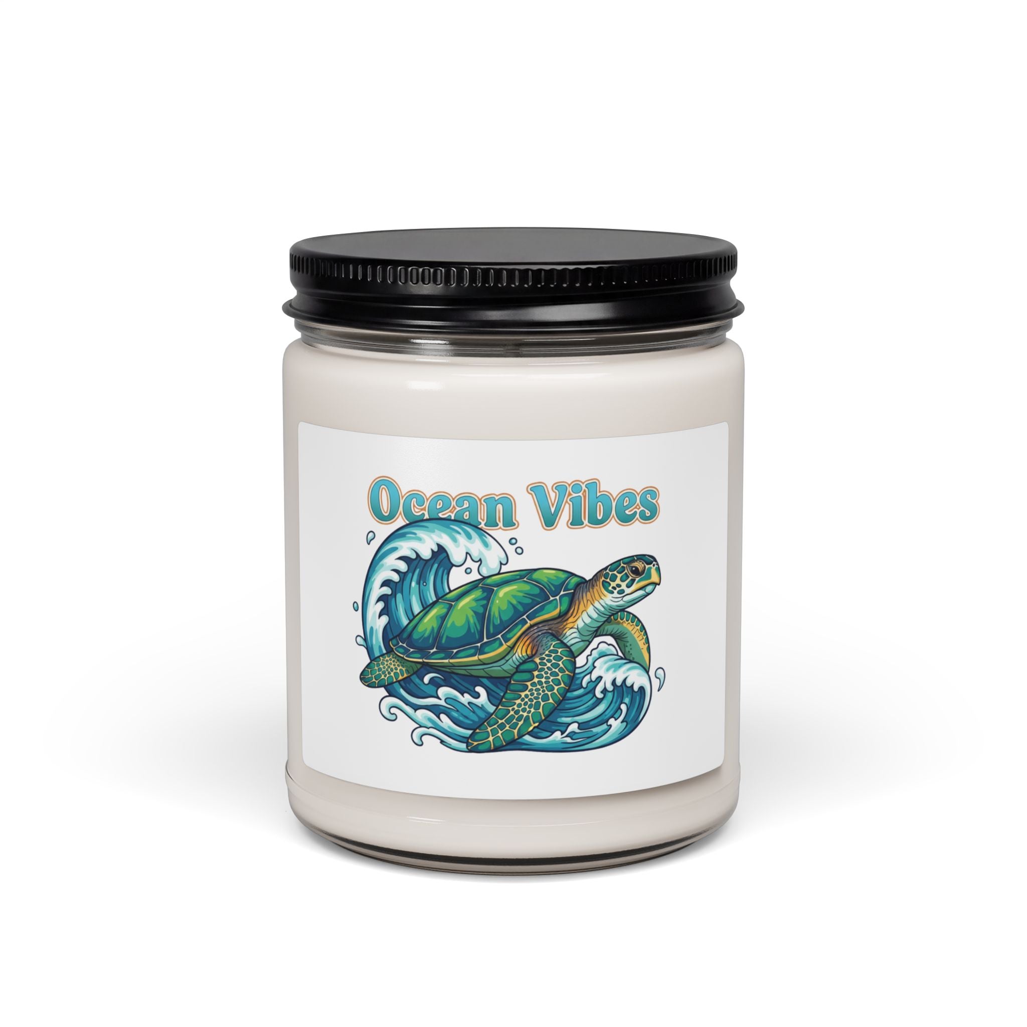 Ocean Vibes Soy Candle — 9 oz Scented Beach Turtle Candle