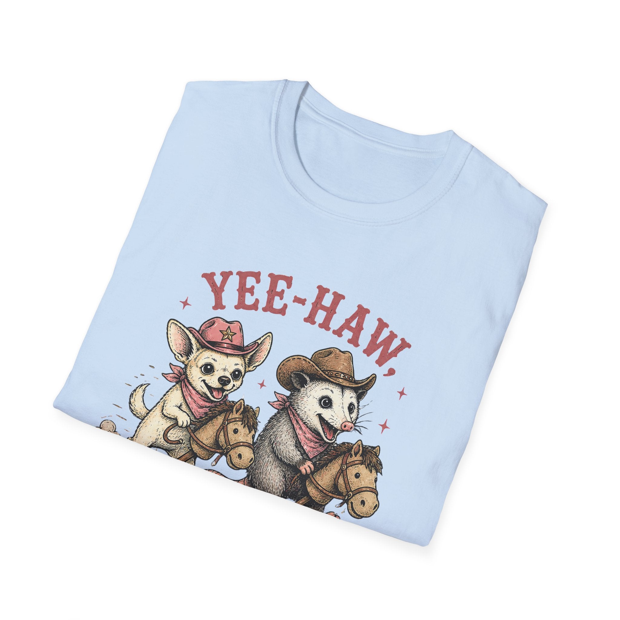 Yee-Haw Raceday Partner T-Shirt — Cute Cowgirl Coco & Pete   Western Racing Tee
