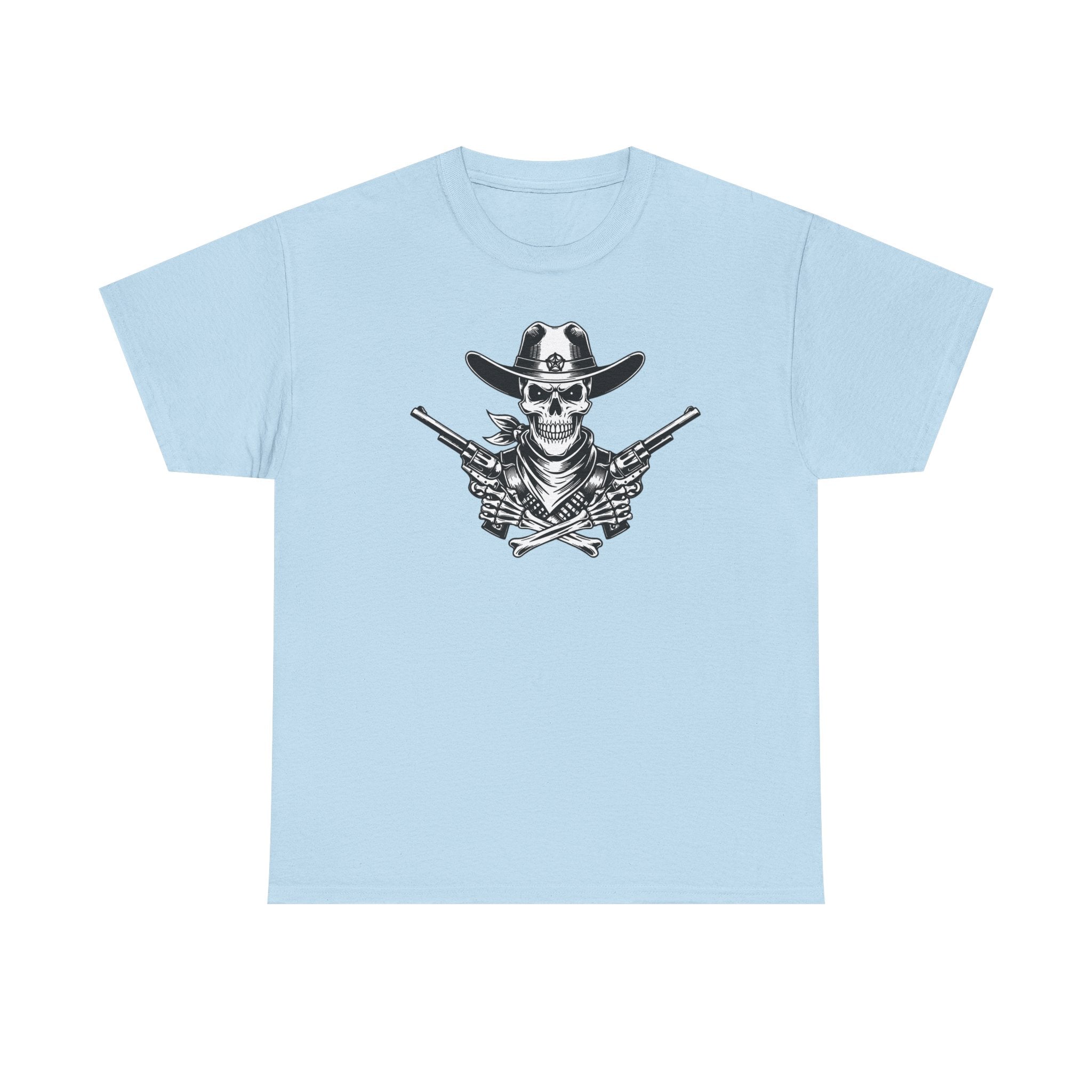 Skull Cowboy T-Shirt — Western Gunslinger Graphic Tee
