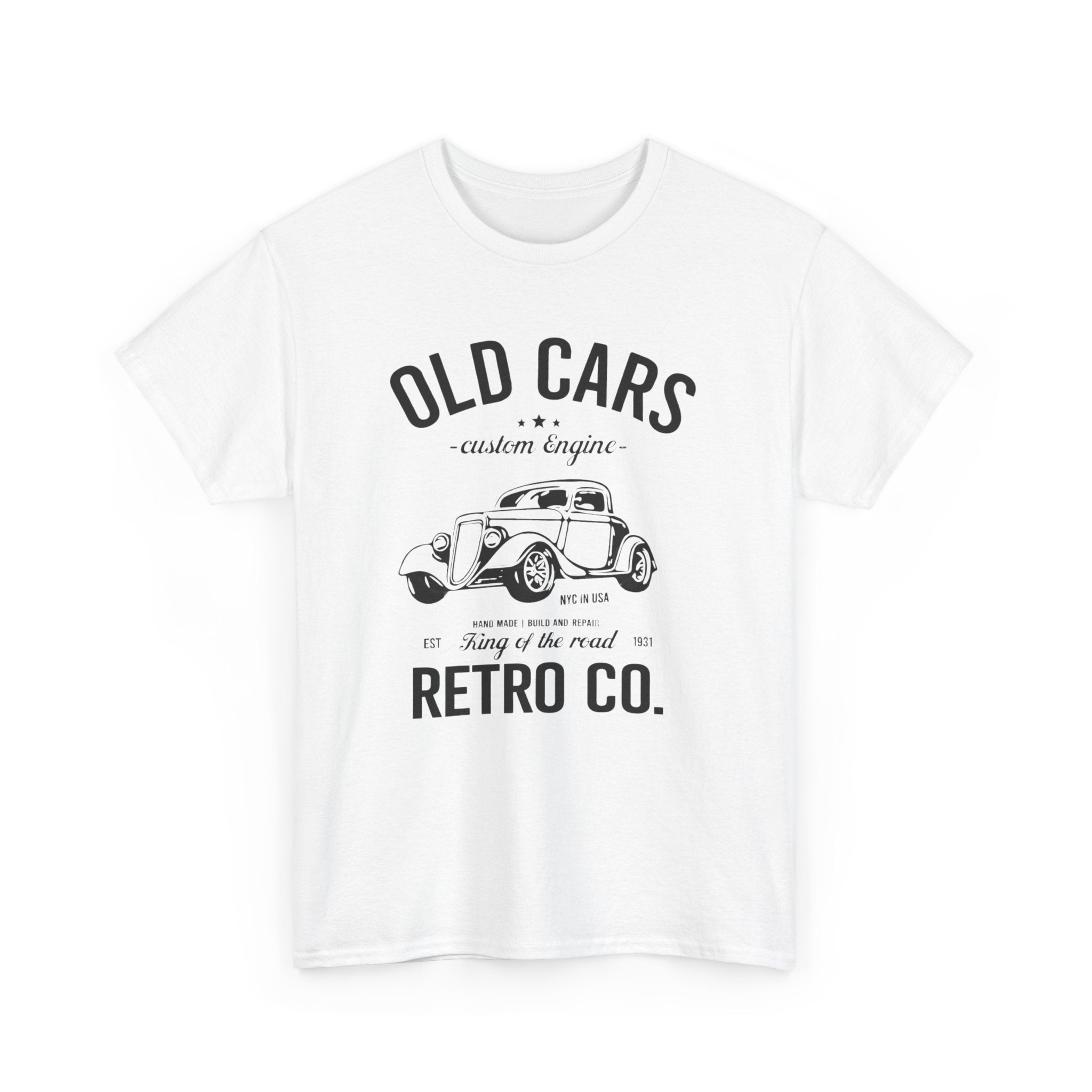 Retro 'Old Cars' T-Shirt – Vintage Classic Car Tee (Retro Co.)