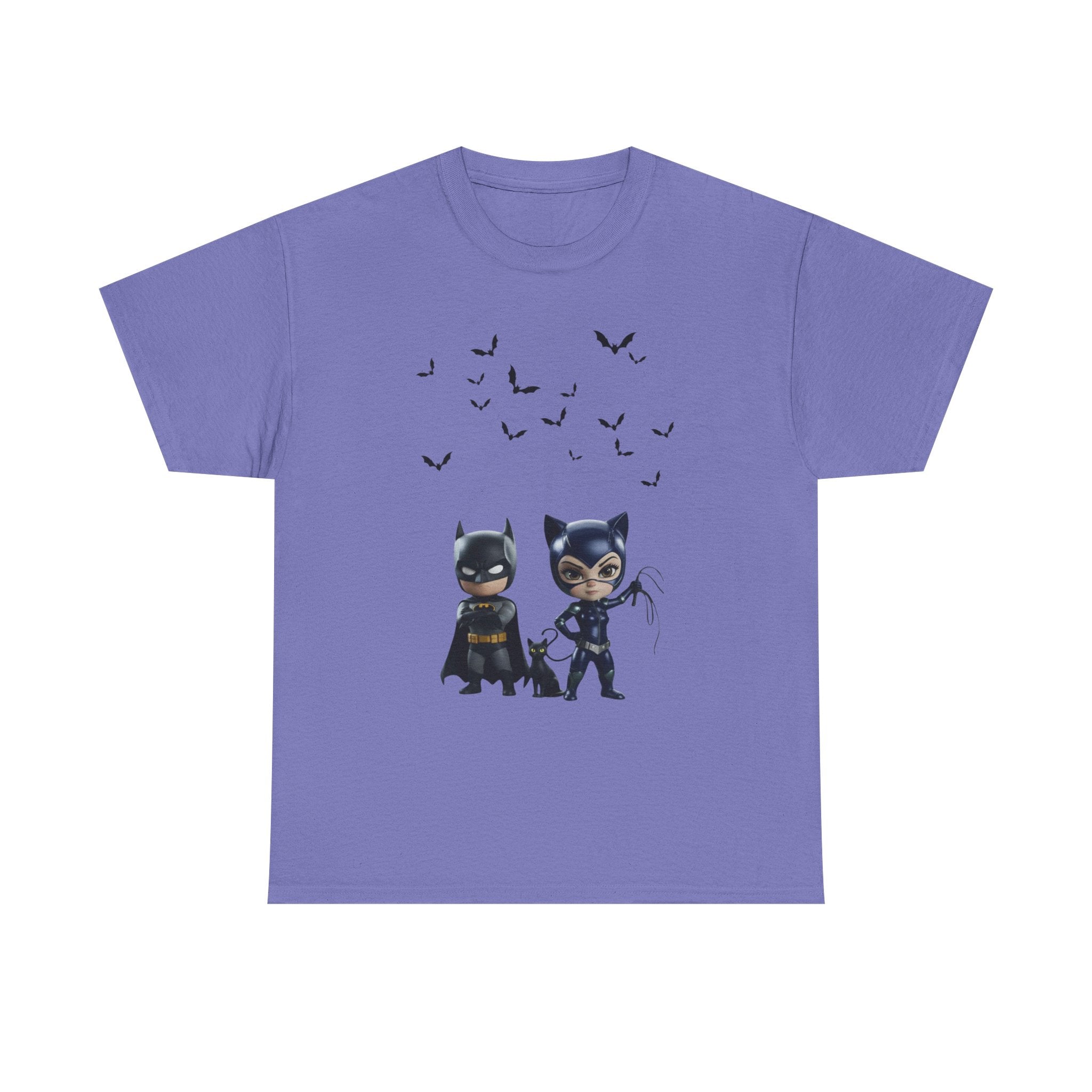 Superhero Adventure T-Shirt — Comic Style with 'Black Cat' Sidekick