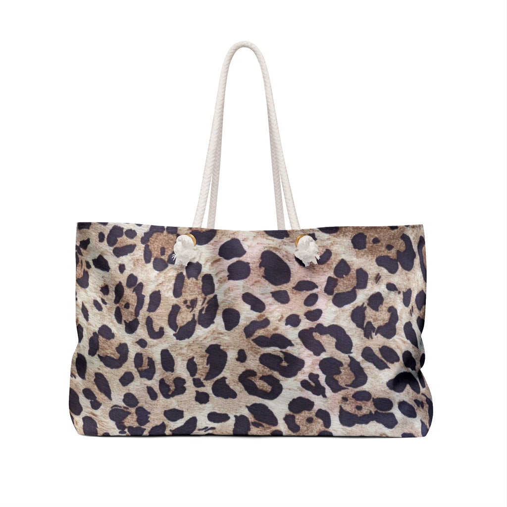 Leopard Print Weekender Bag — Chic Animal-Print Travel Tote