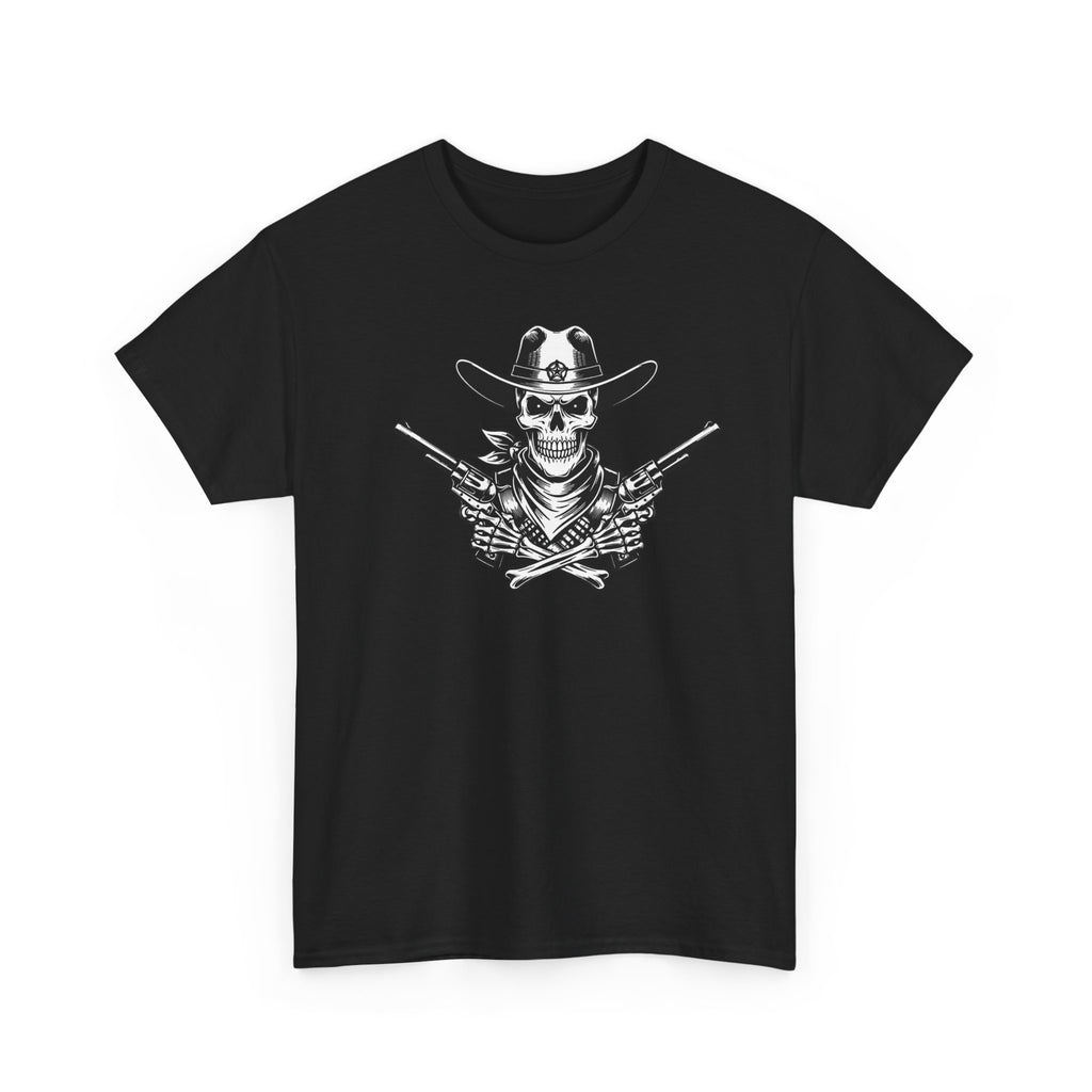 Skull Cowboy T-Shirt — Western Gunslinger Graphic Tee