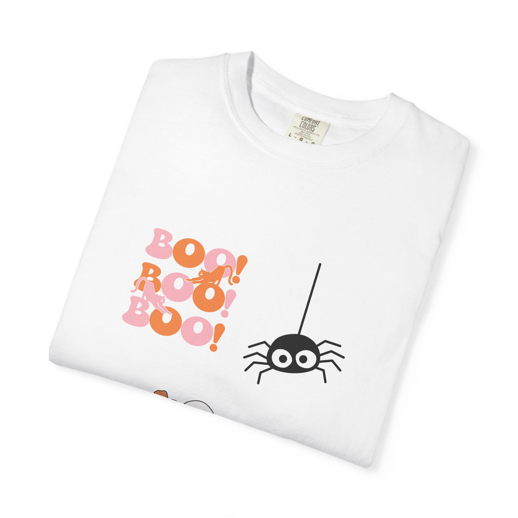 Halloween Graphic T-Shirt, Cute Ghost & Spider Tee, Unisex Fall Shirt, Boo T-Shirt, Autumn Outfit, Halloween Gift, Spooky Vibes