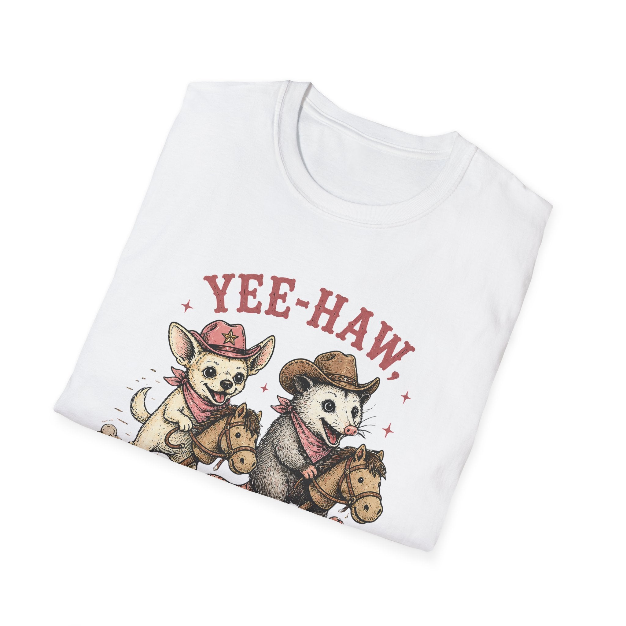 Yee-Haw Raceday Partner T-Shirt — Cute Cowgirl Coco & Pete   Western Racing Tee