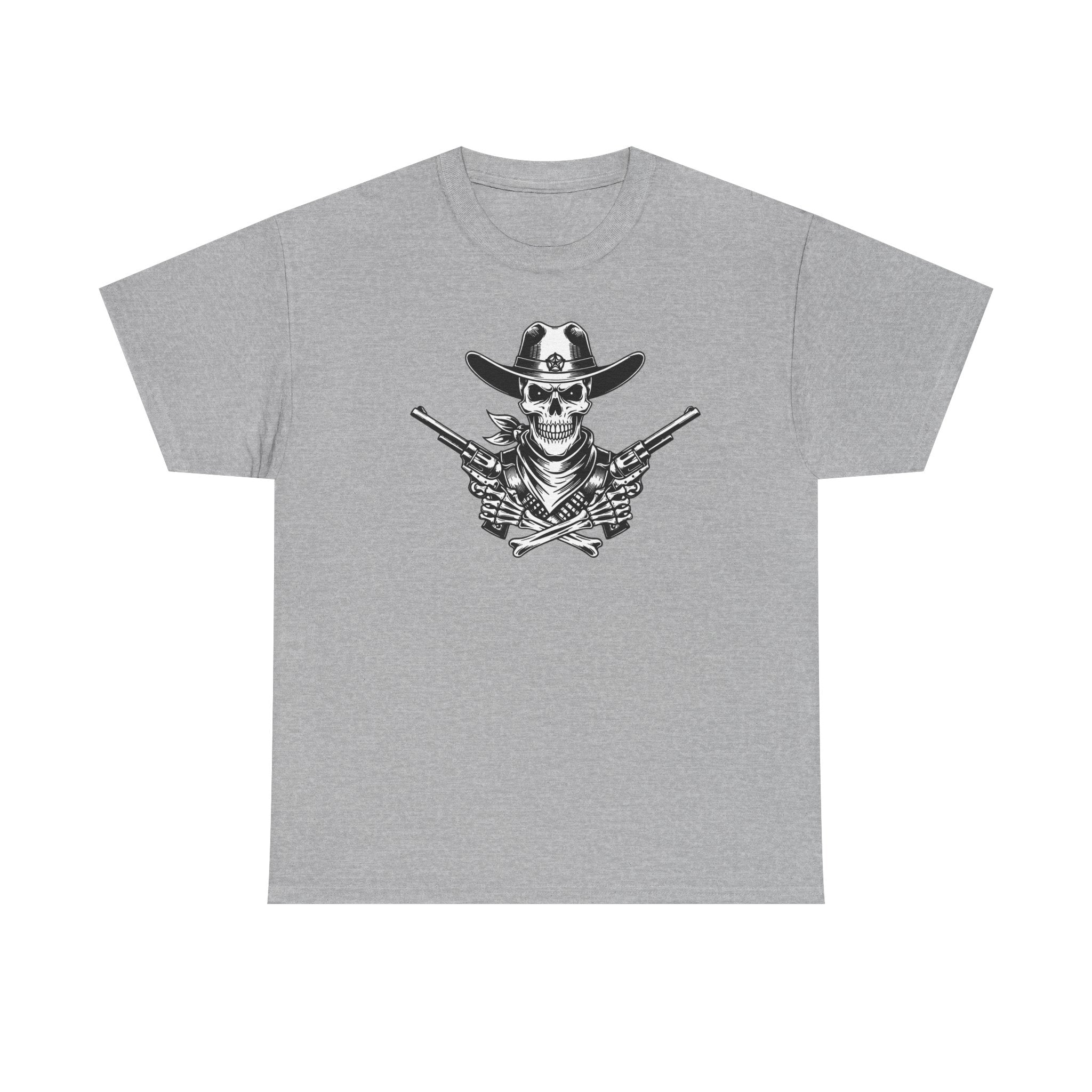 Skull Cowboy T-Shirt — Western Gunslinger Graphic Tee