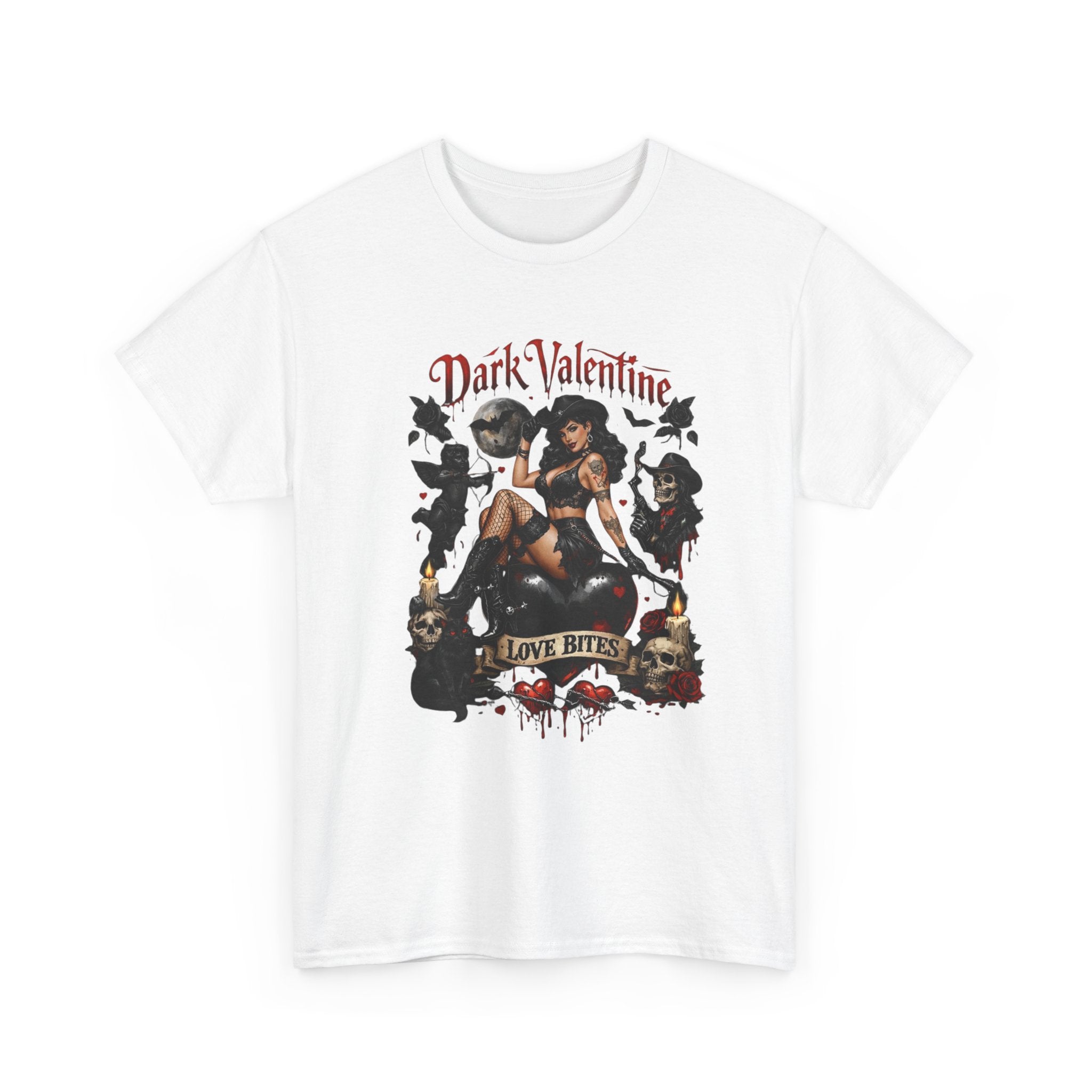 Love Bites Dark Valentine T-Shirt — Fantasy Humor Graphic Tee