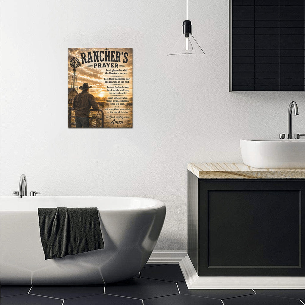 Ranchers Prayer Canvas Print 8" x10"(USA)