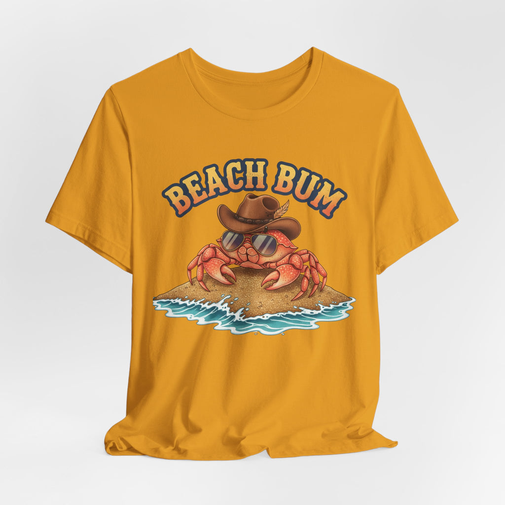 Beach Bum Crab T-Shirt — Funny Coastal Vacation Tee