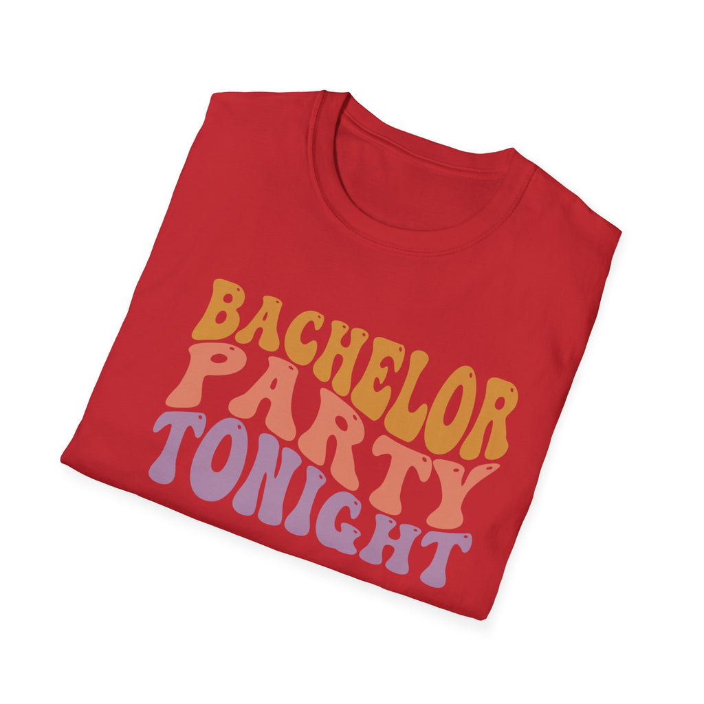 Bachelor Party Tonight T-Shirt — Retro Groovy Bachelorette/Bachelor Celebration Tee