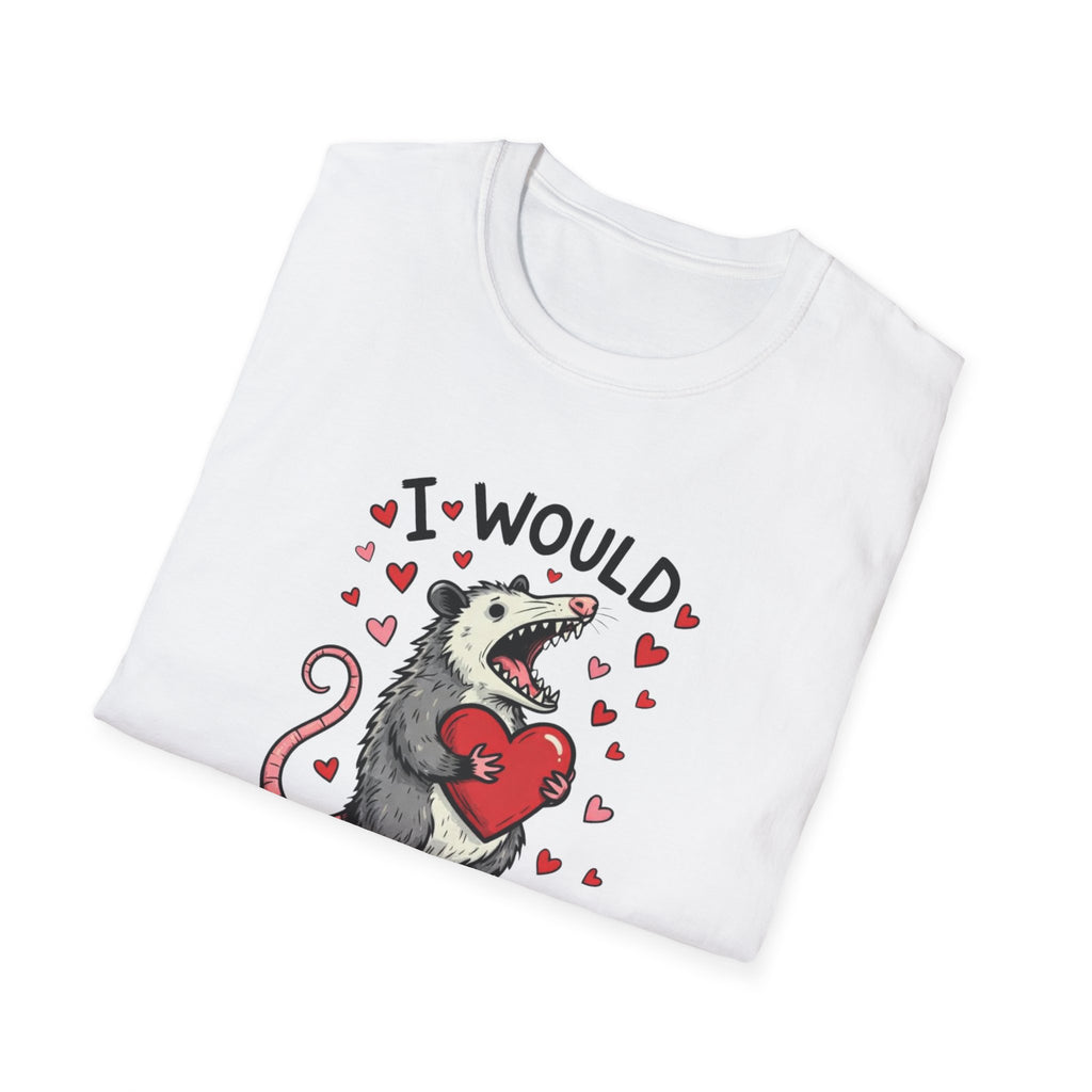 T‑Shirt - 'I Would Die for You' Cute Opossum Valentine Heart Graphic Tee