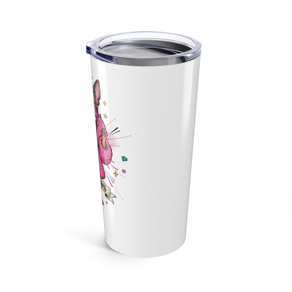Diva Paws Chihuahua Illustration Tumbler 20oz | Cute Dog Travel Mug