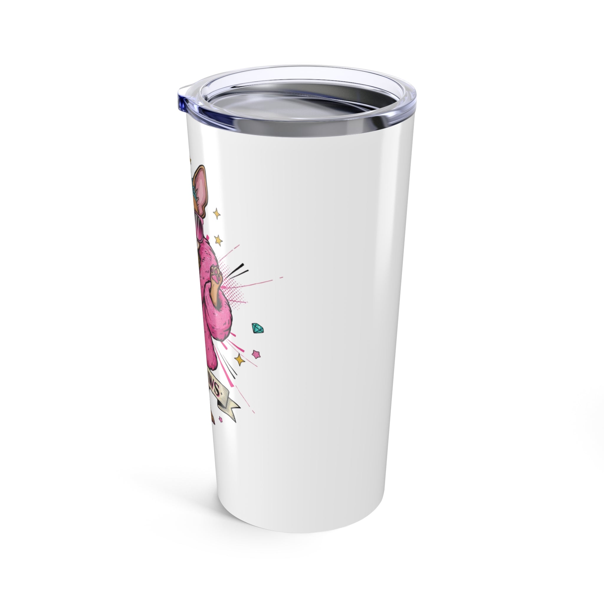 Diva Paws Chihuahua Illustration Tumbler 20oz | Cute Dog Travel Mug