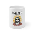 Christian Jesus Fear Not Joshua 1:9 Bible Verse 11oz Ceramic Coffee Cup, Scripture Religious Gift, Inspirational Christian Faith Tea Mug,
