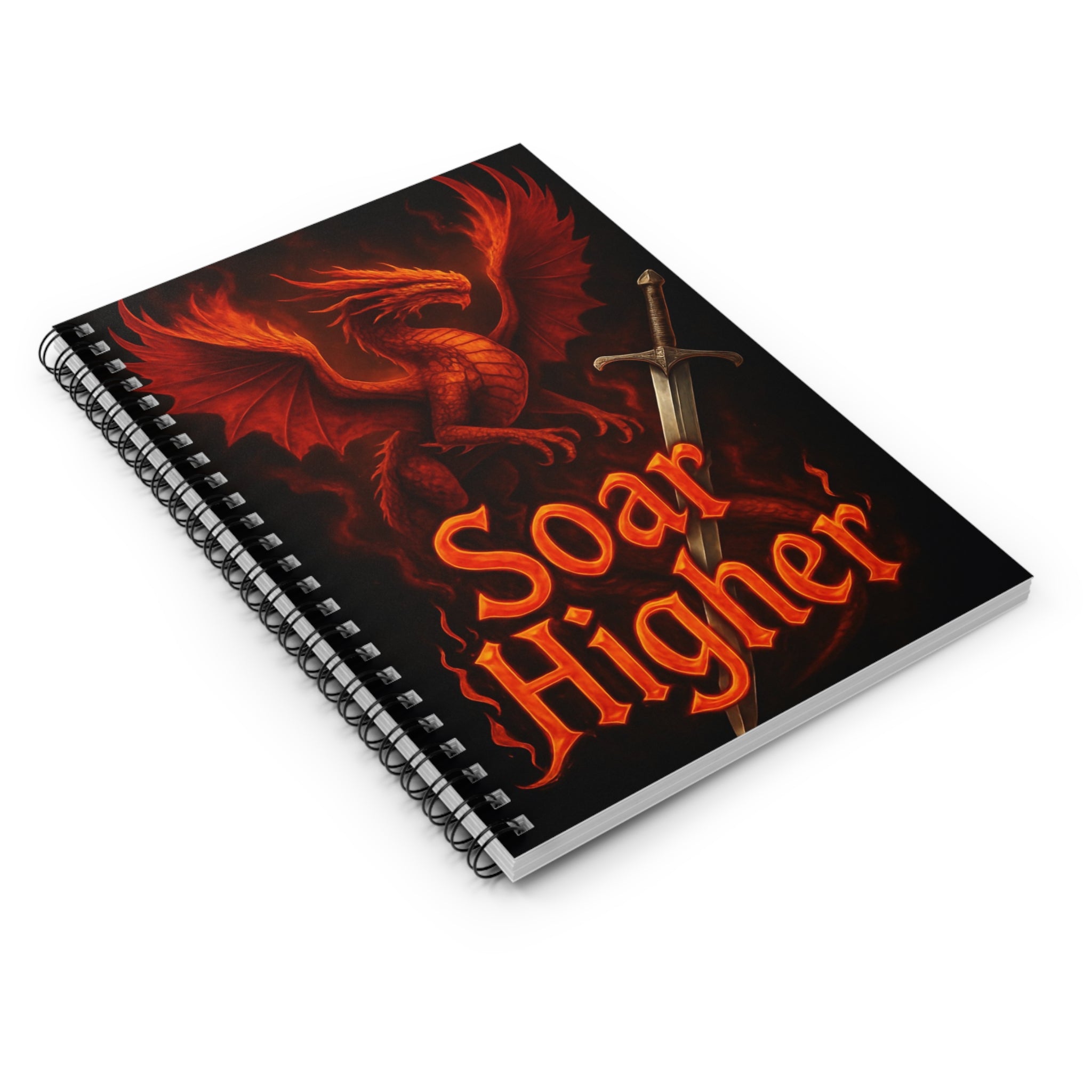 Spiral Notebook - Ruled Line Soar High Dragon