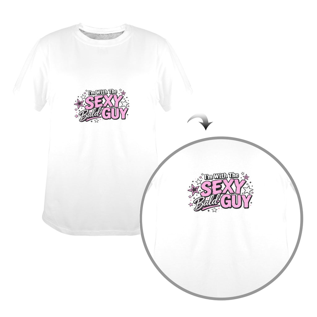 I'm With The Sexy Bald Guy Women's Graphic Tee