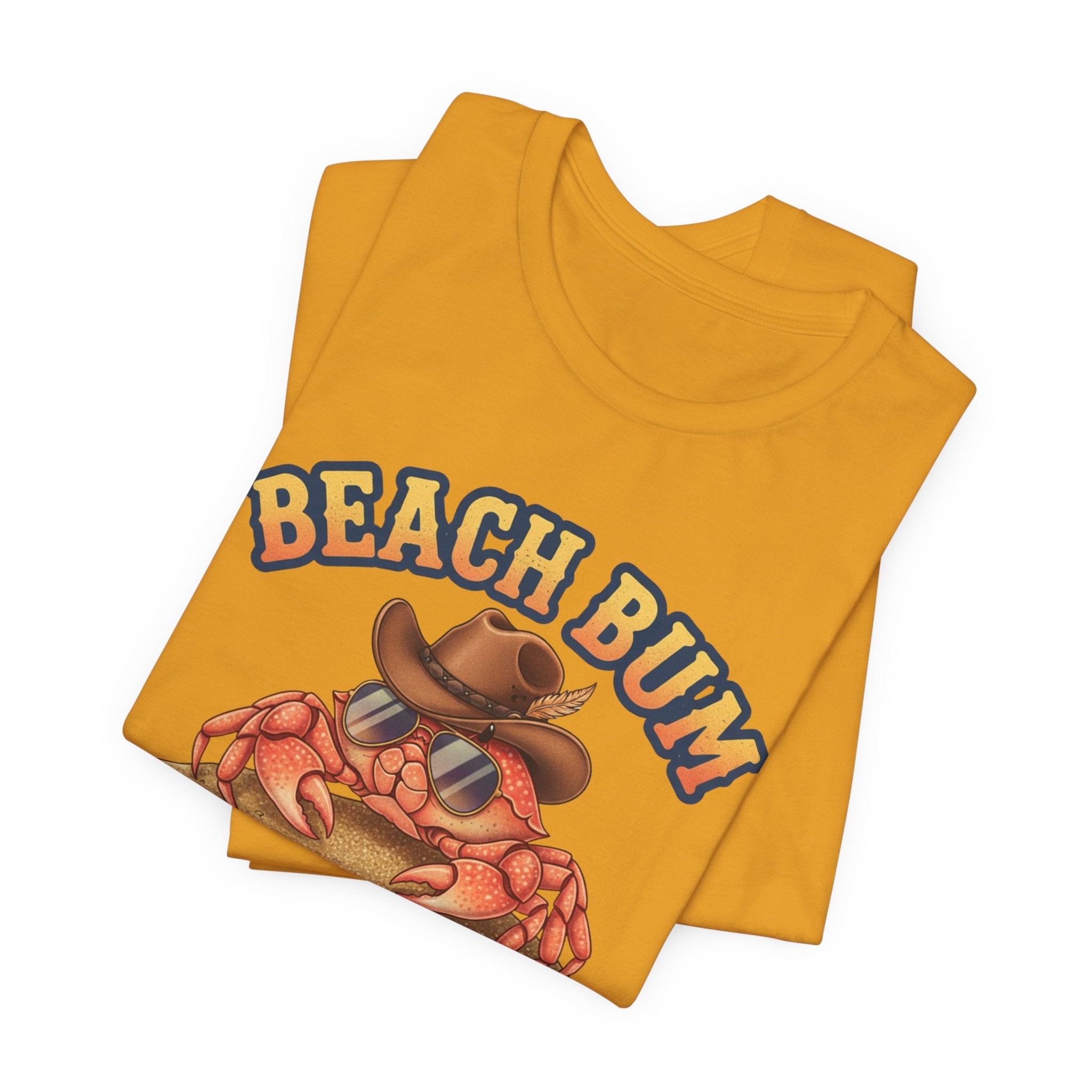 Beach Bum Crab T-Shirt — Funny Coastal Vacation Tee