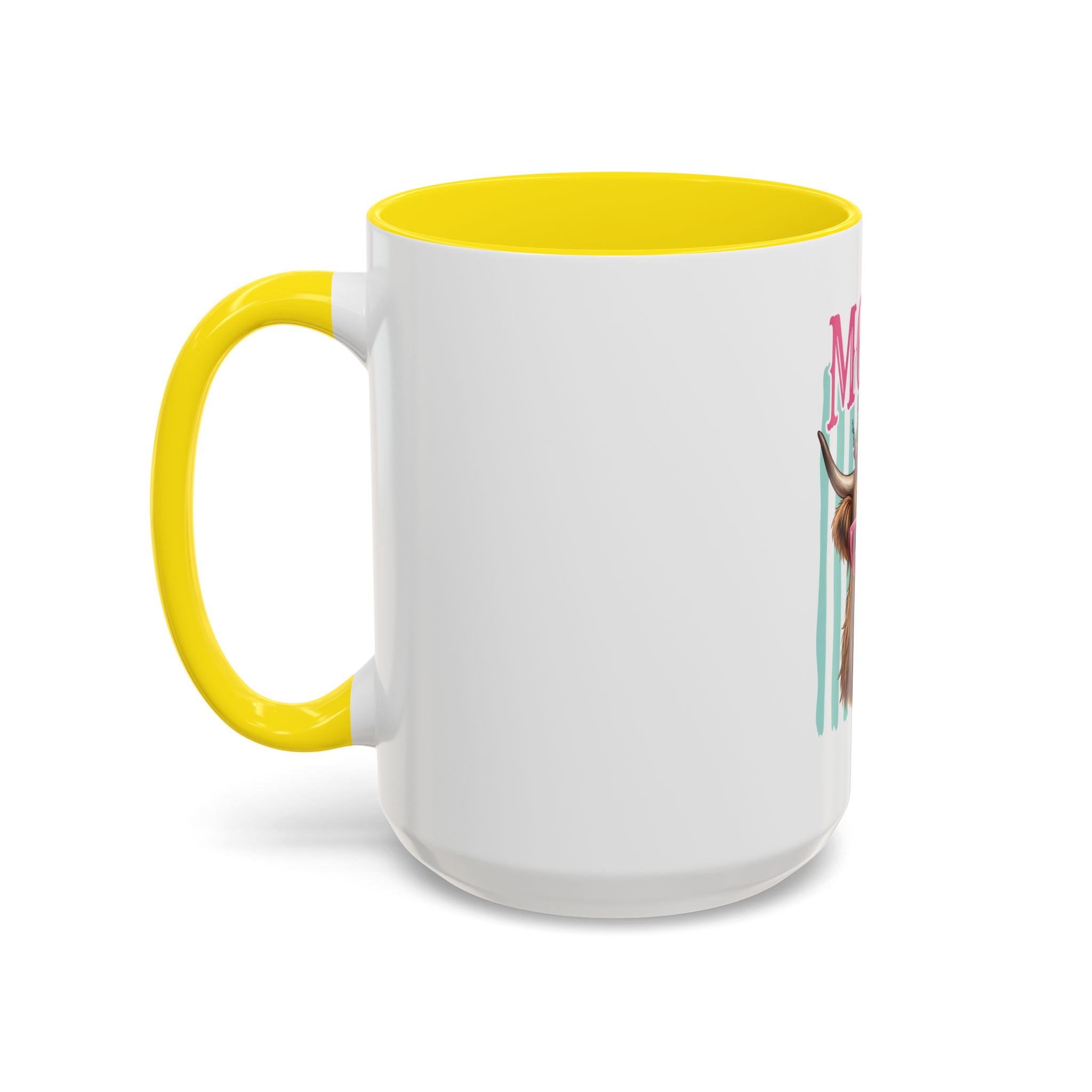 Moody Highland Cow Coffee Mug — Funny Crowned Cow with Bubblegum | Gift for Cow Lovers