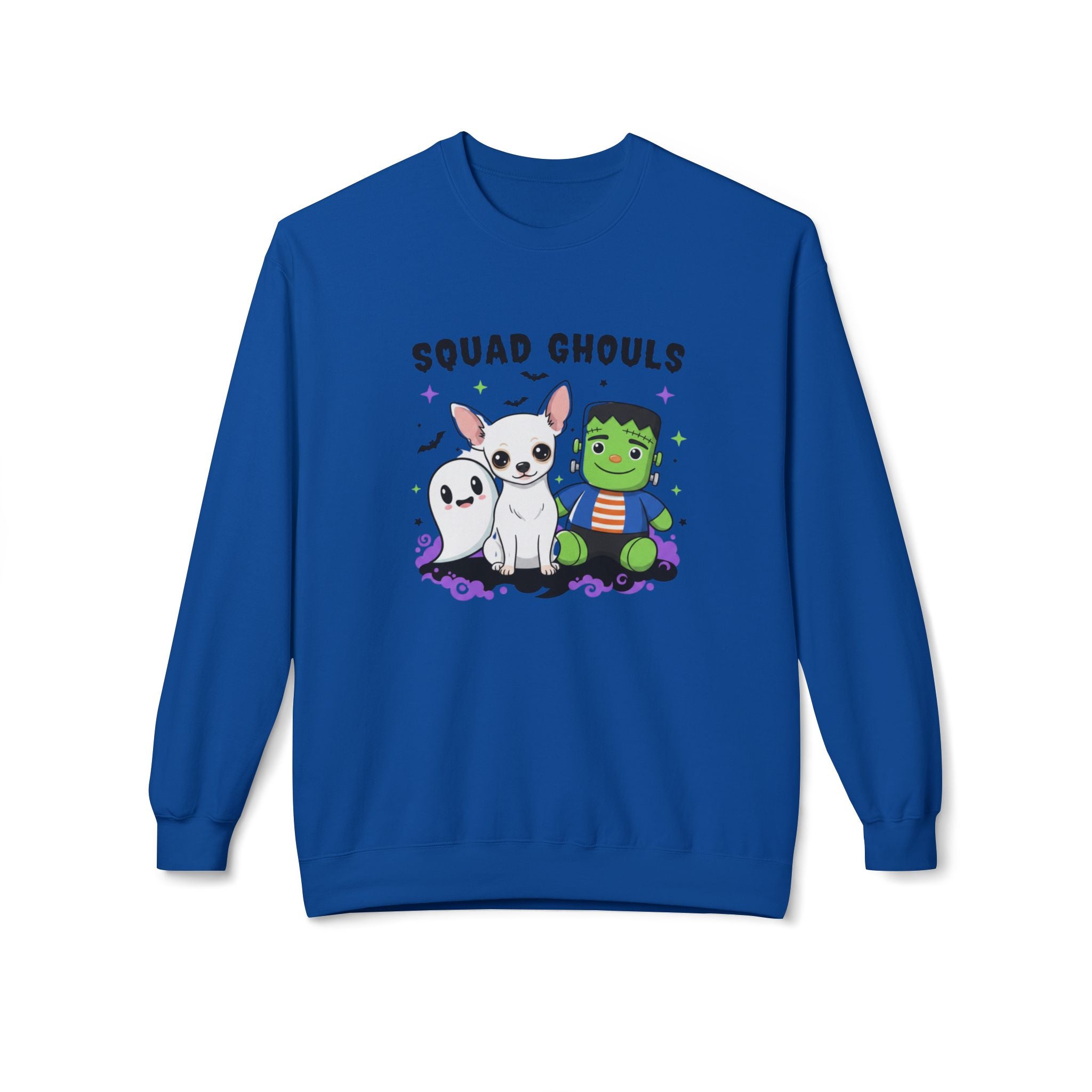 Squad Ghouls  Chihuahua Halloween Crewneck Sweatshirt  Wolf Hill Ranch Original Art 🎃
