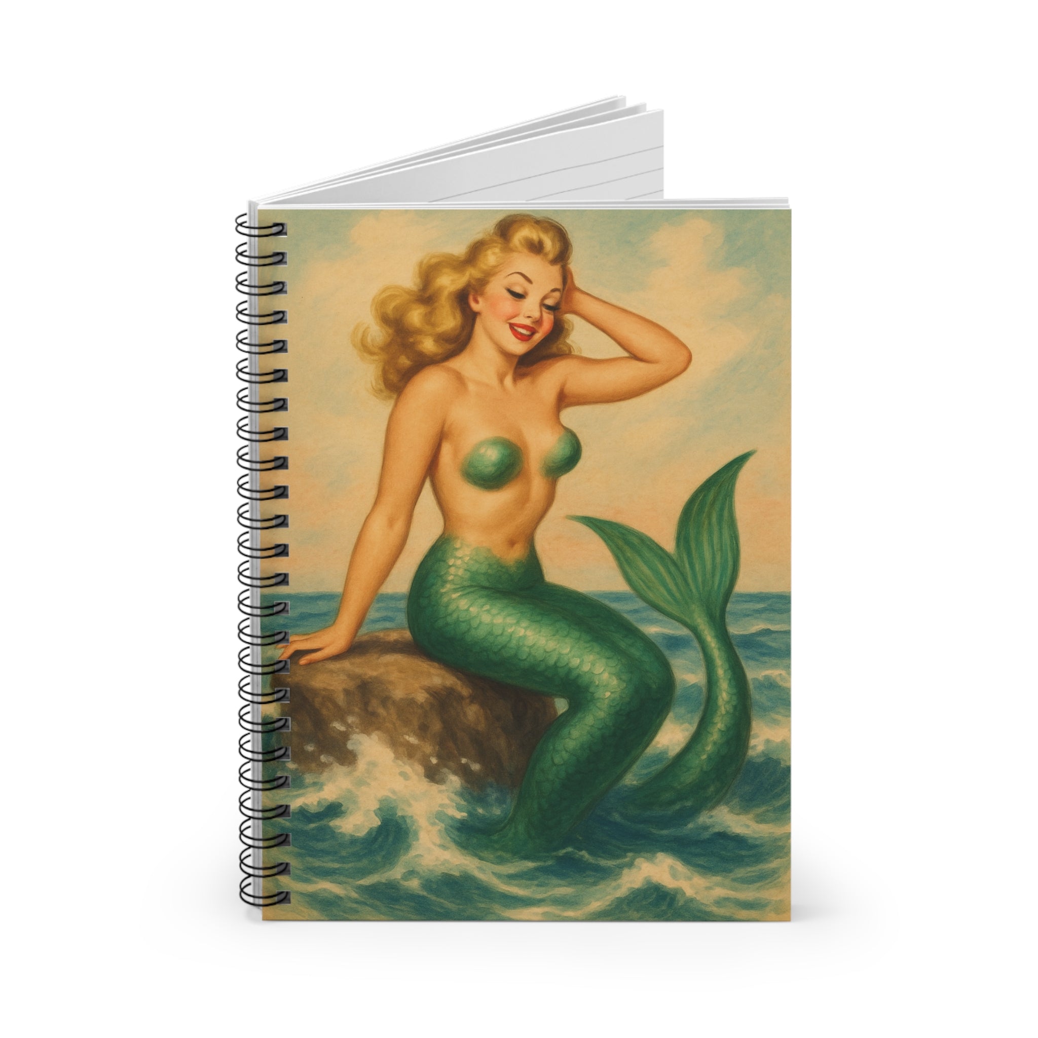 Spiral Notebook - Ruled Line MERMAID LOVER OF THE SEA
