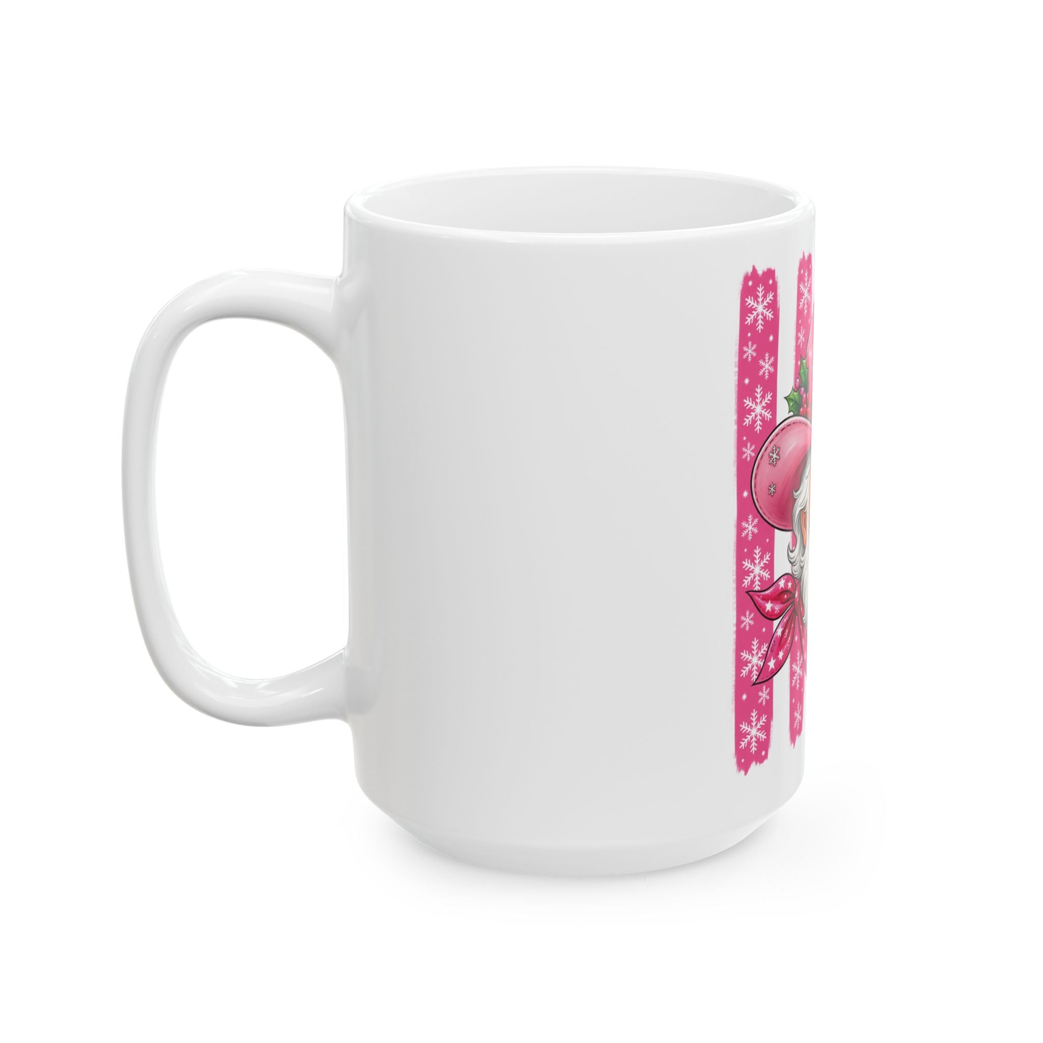 Pink Cowboy Santa Ceramic Mug — Festive Western Christmas Coffee Cup (11oz & 15oz)