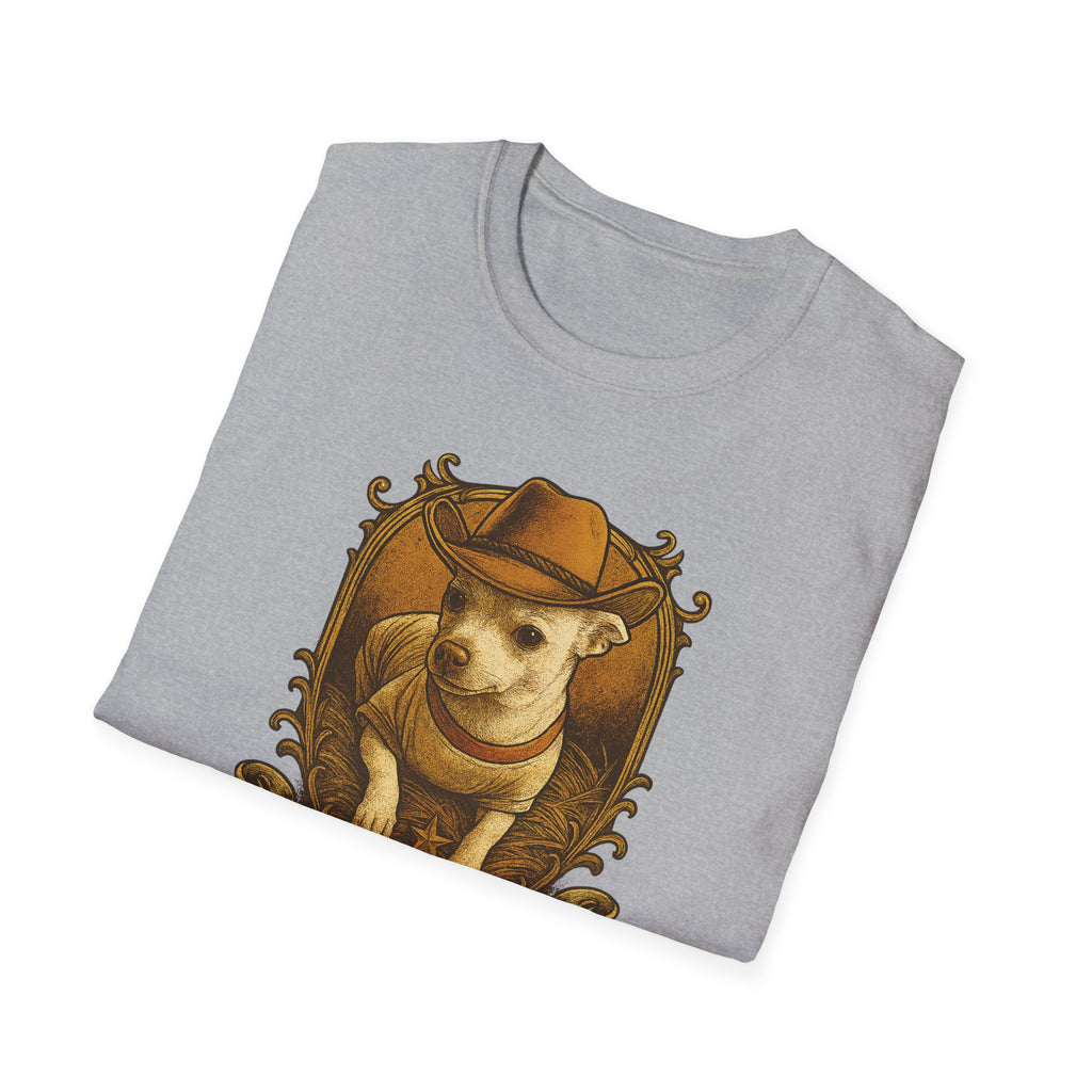 Cowgirl Baby TShirt  Cute Chihuahua Cow Dog Illustration "I Wanna Be a Cowgirl Baby     Trendy TShirt