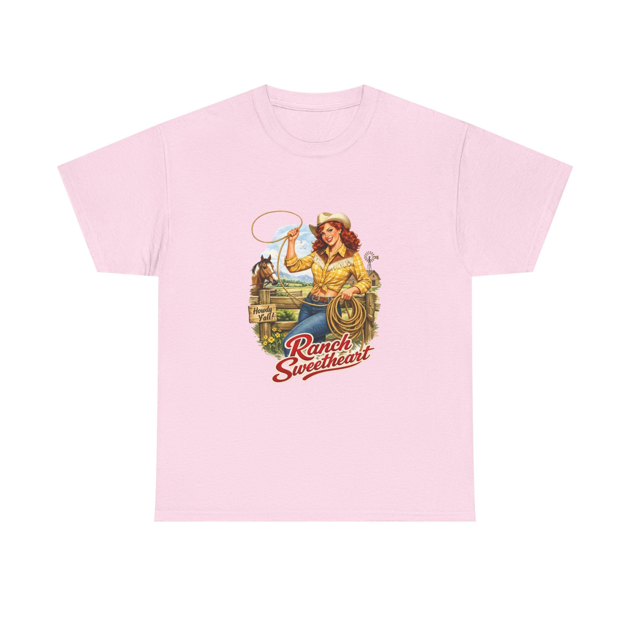 Cowgirl 'Ranch Sweetheart' Graphic Tee – Vintage Western Shirt