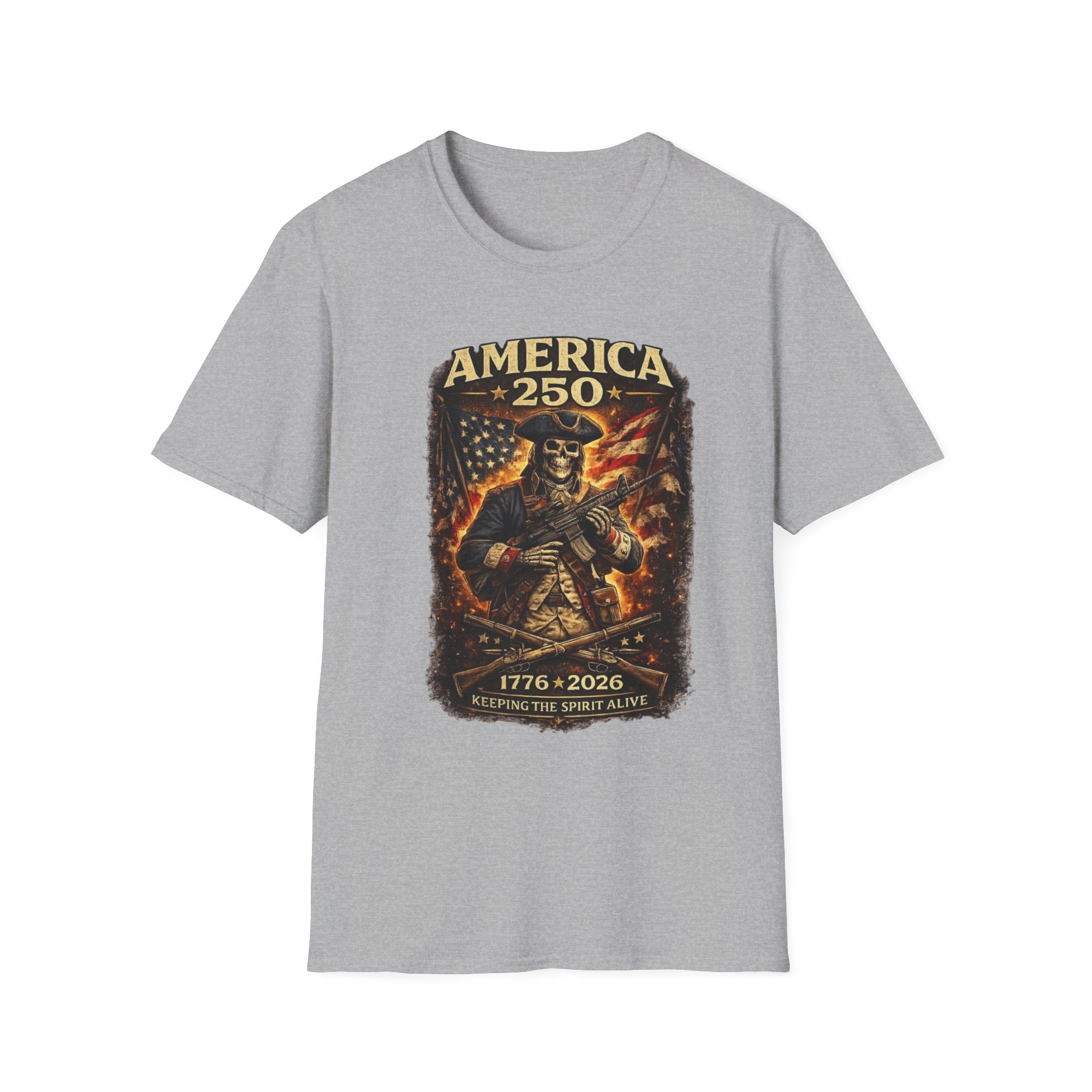 America 250 T-Shirt — 1776–2026 Patriotic Revolutionary Soldier Tee