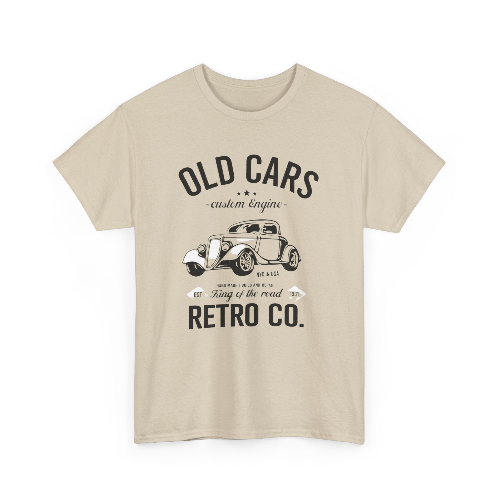 Retro 'Old Cars' T-Shirt – Vintage Classic Car Tee (Retro Co.)