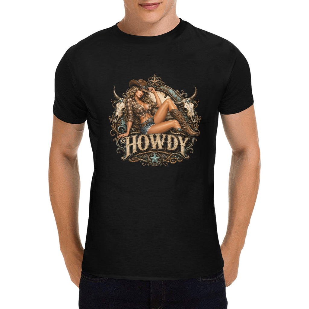 Western Cowgirl Pin-Up Graphic Tee