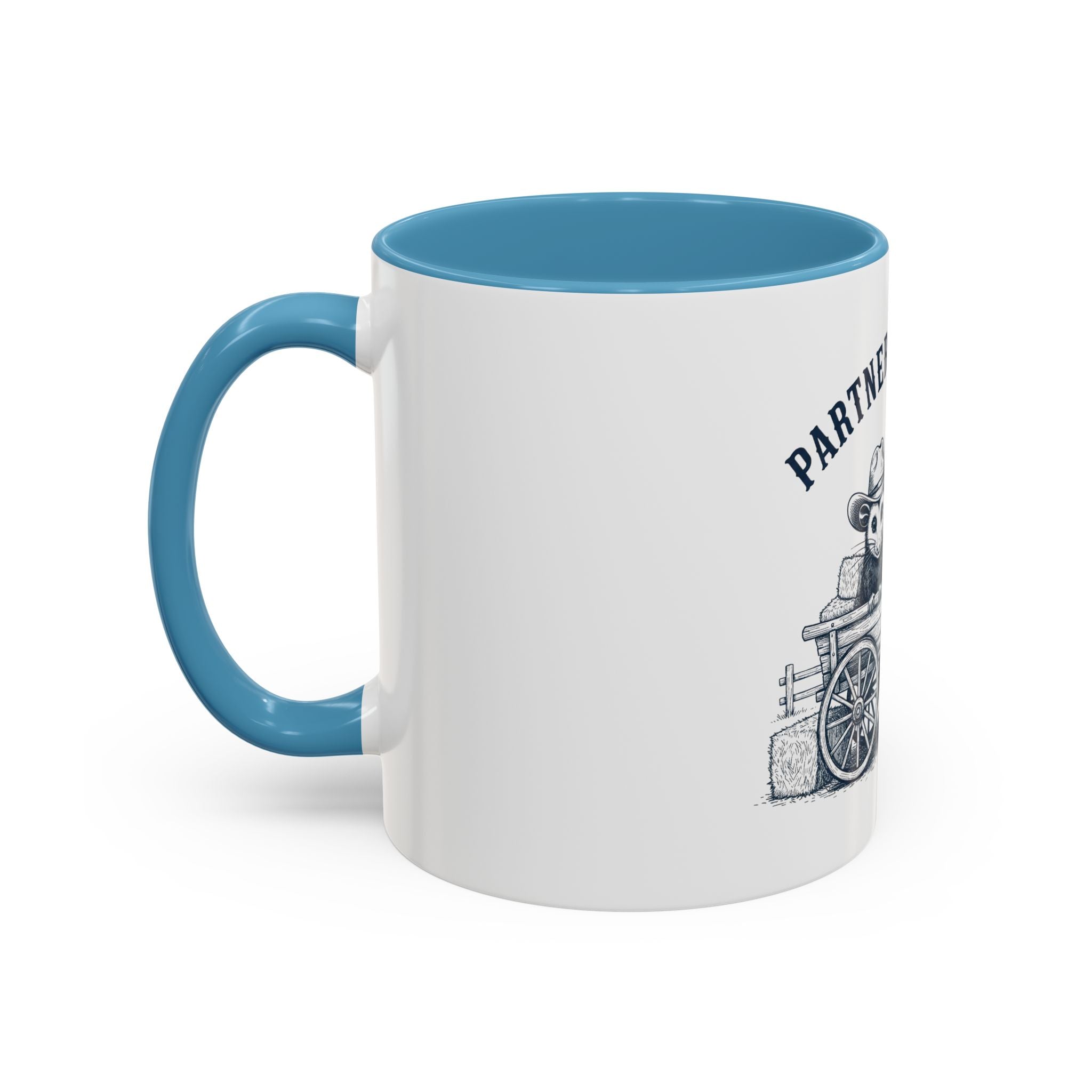 Partners in Crime Coffee Mug — Cute Cowboy Coco & Pete Accent Mug (11/15oz)