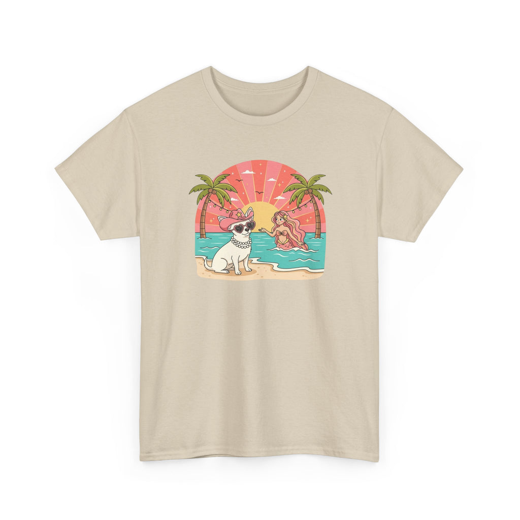 Chihuahua Shirt — Retro Sunset Palm Tree Dog Tee