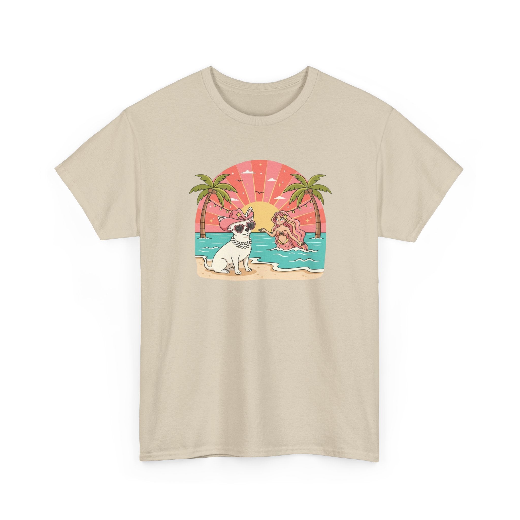 Chihuahua Shirt — Retro Sunset Palm Tree Dog Tee