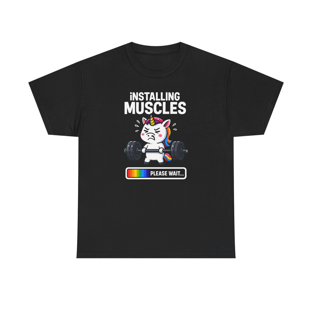 Unicorn Weightlifting Tee - Cute Rainbow Gym Workout Shirt