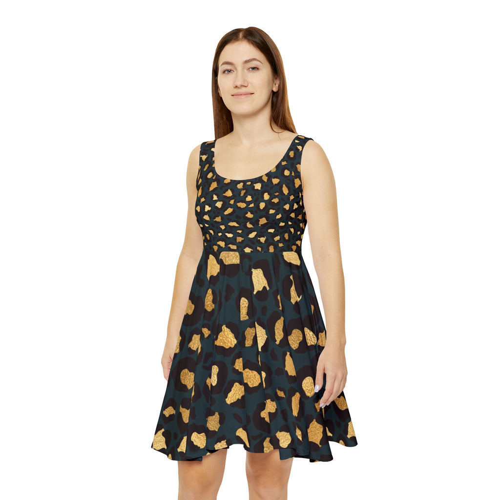 Leopard Print Skater Dress – Women's Animal Print Flared Dress
