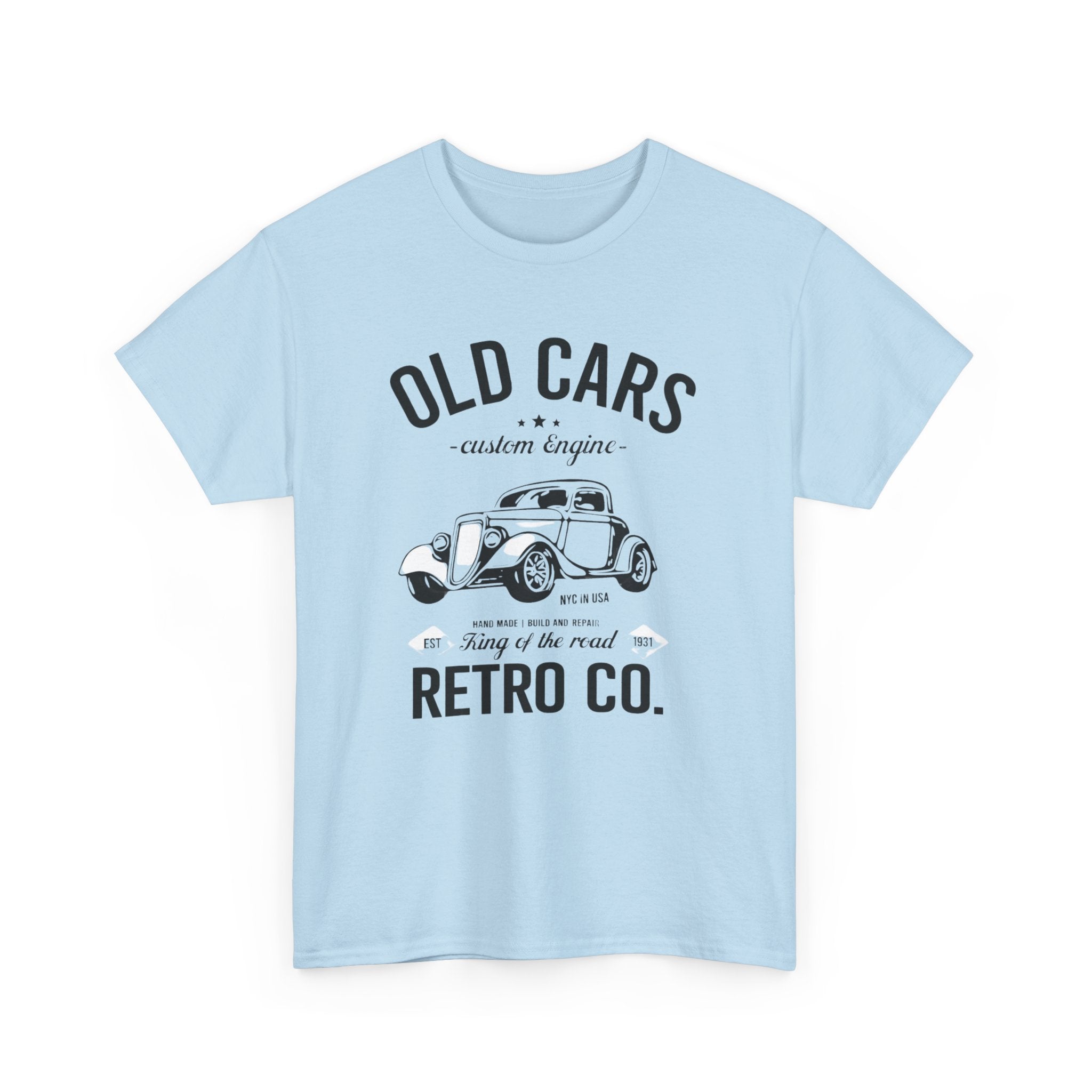 Retro 'Old Cars' T-Shirt – Vintage Classic Car Tee (Retro Co.)