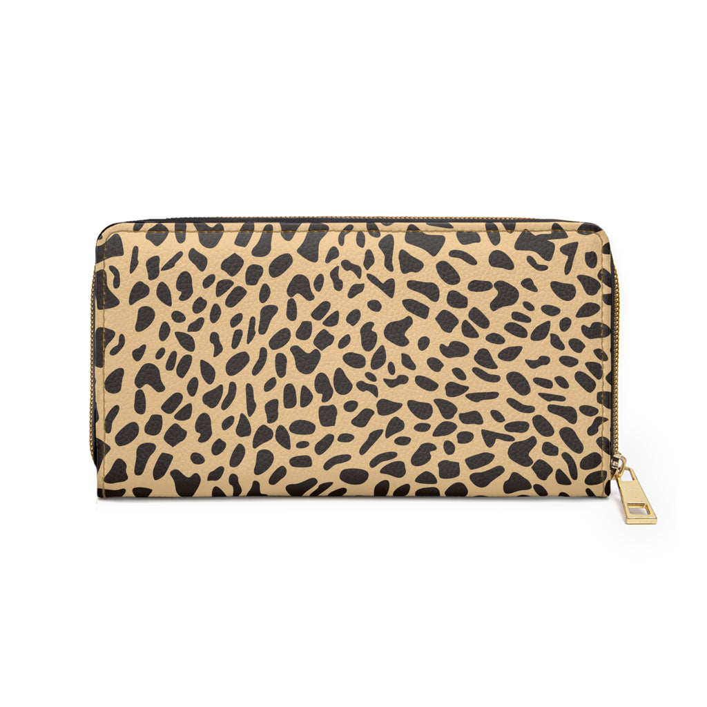 Chic Leopard Print Zipper Wallet, Stylish Clutch, Fashion Accessory, Gift for Her, Everyday Use, Trendy Wallet