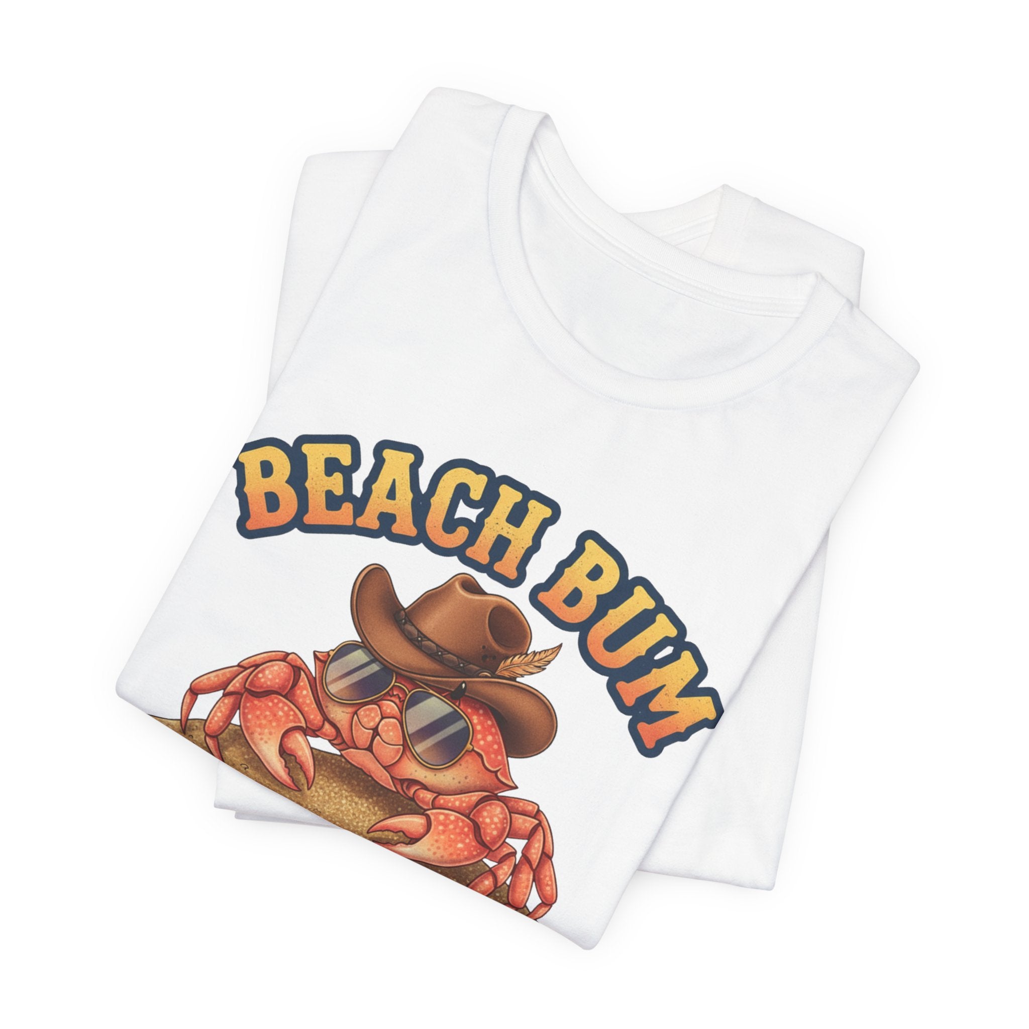 Beach Bum Crab T-Shirt — Funny Coastal Vacation Tee