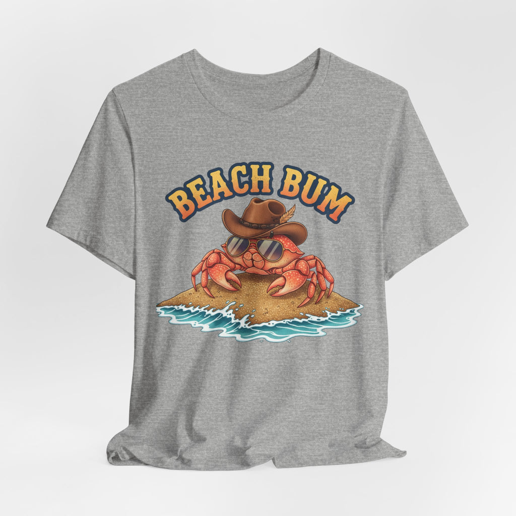 Beach Bum Crab T-Shirt — Funny Coastal Vacation Tee