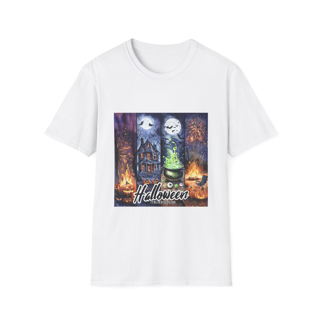 Halloween Unisex Softstyle T-Shirt, Spooky Graphic Tee, Fall Fashion, Halloween Costume, Trick or Treat Wear, Halloween Gift