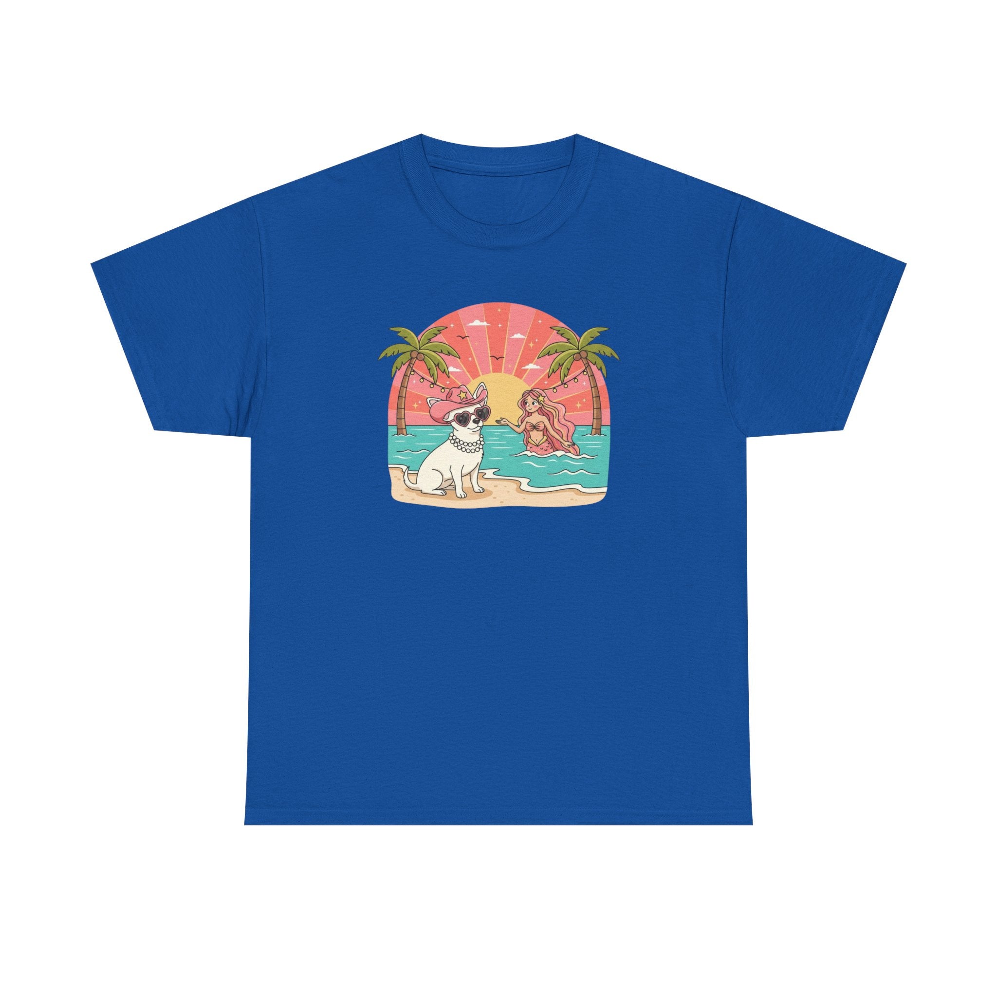 Chihuahua Shirt — Retro Sunset Palm Tree Dog Tee