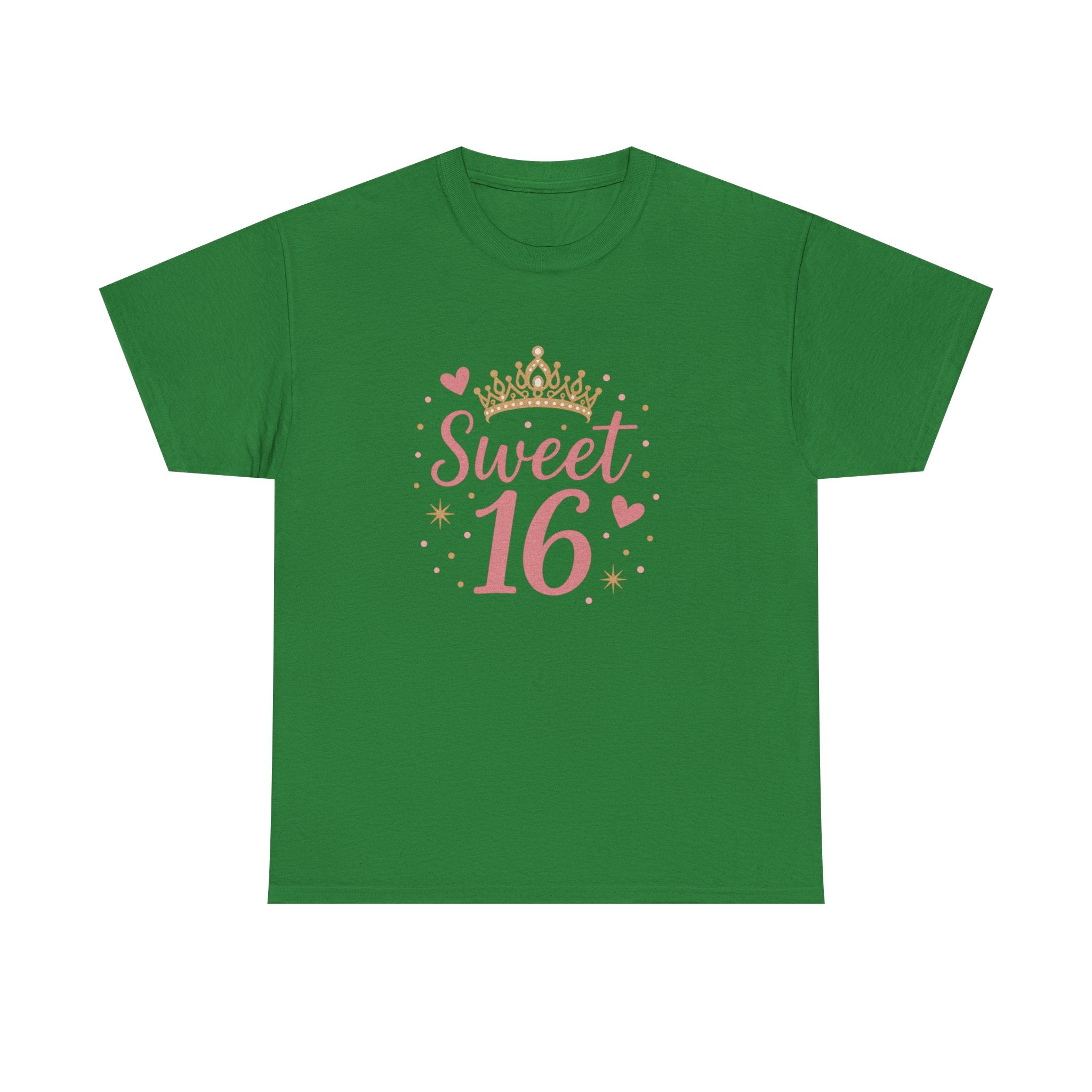 Sweet 16 Pink Crown T-Shirt — Sixteenth Birthday Celebration Tee