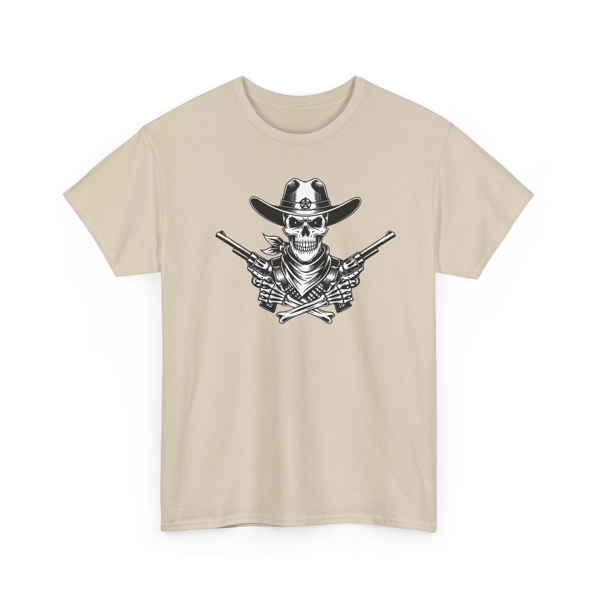 Skull Cowboy T-Shirt — Western Gunslinger Graphic Tee
