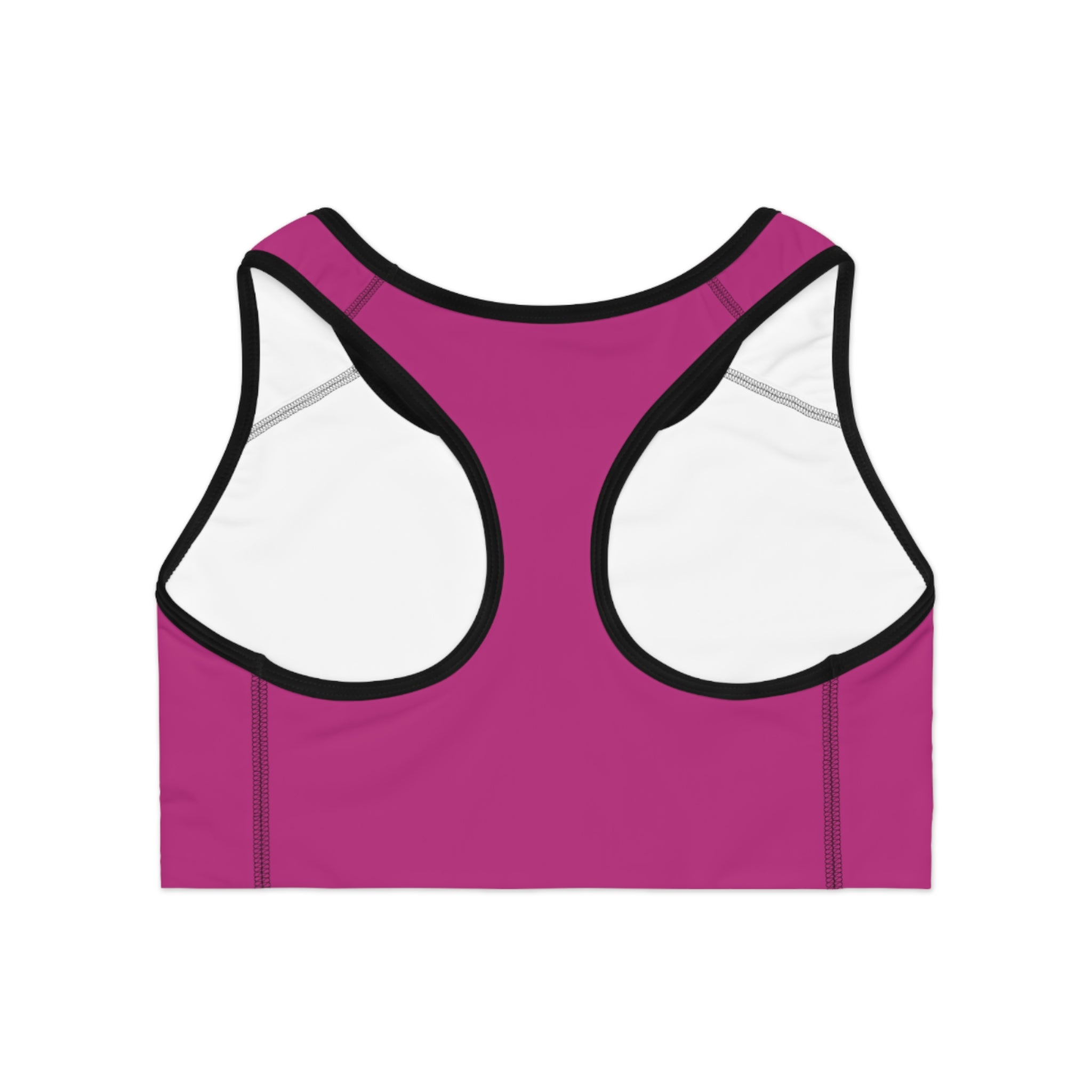 Spoiled Pink Sports Bra — Cute Glitter Script Activewear