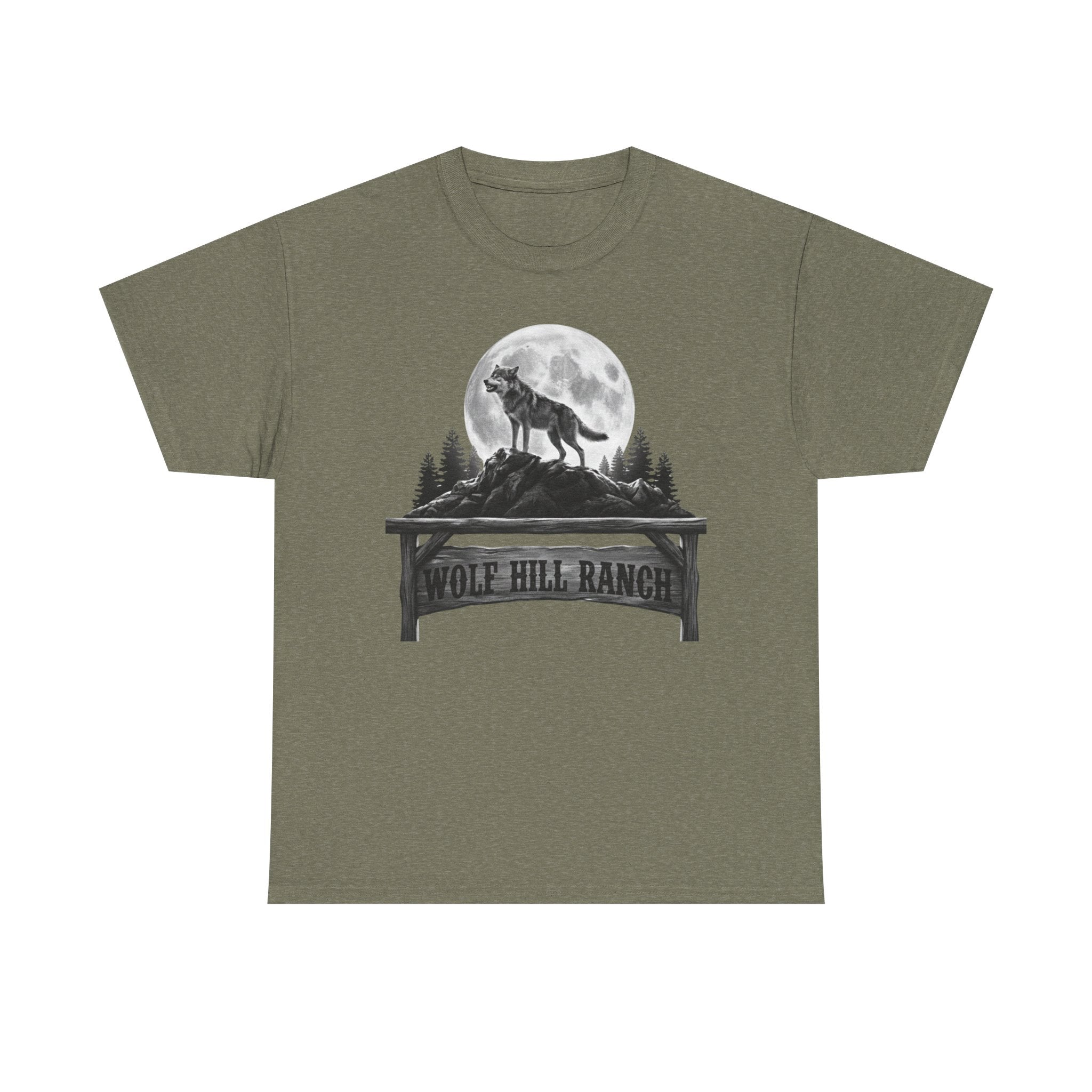 Lone Howl Wolf Tee Full Moon Graphic TShirt    Trendy TShirt