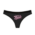 Tease Print Women's Thong - Cute Pink Script Lingerie