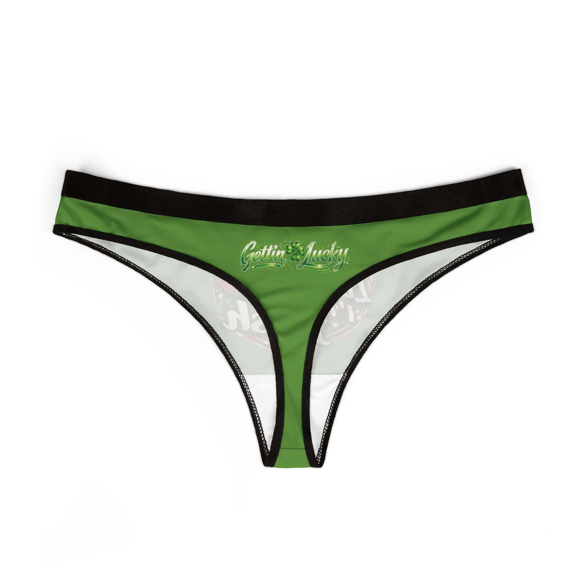 St. Patrick's 'Lick Me I'm Irish' Green Thong — Novelty Women's Underwear